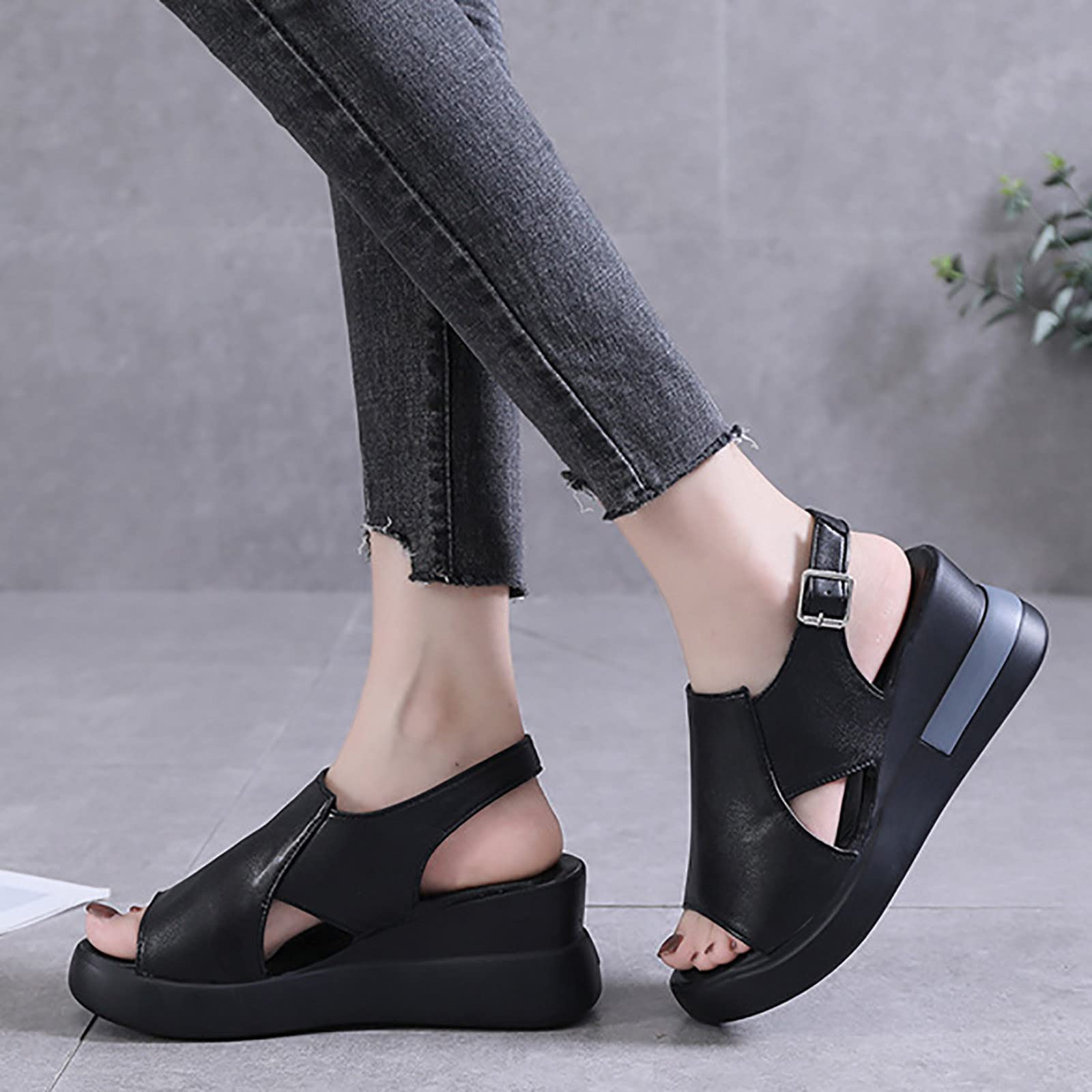 WILLBEST Women's Summer Fashion Sandals - Open Toe Platform Wedge Slippers, Comfortable Beach Shoes for Walking, Casual Wear & Outdoor Activities | Perfect for Vacation, Poolside, and Daily Use