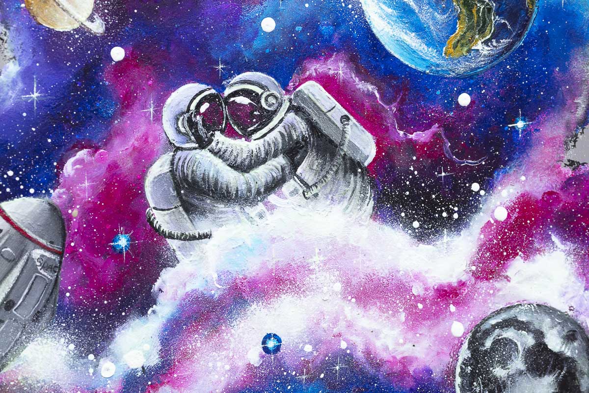 Original 'A Galaxy of Our Own' Artwork - Unique Space-Themed Wall Decor for Home & Office | Perfect Gift for Sci-Fi Lovers & Astronomy Enthusiasts