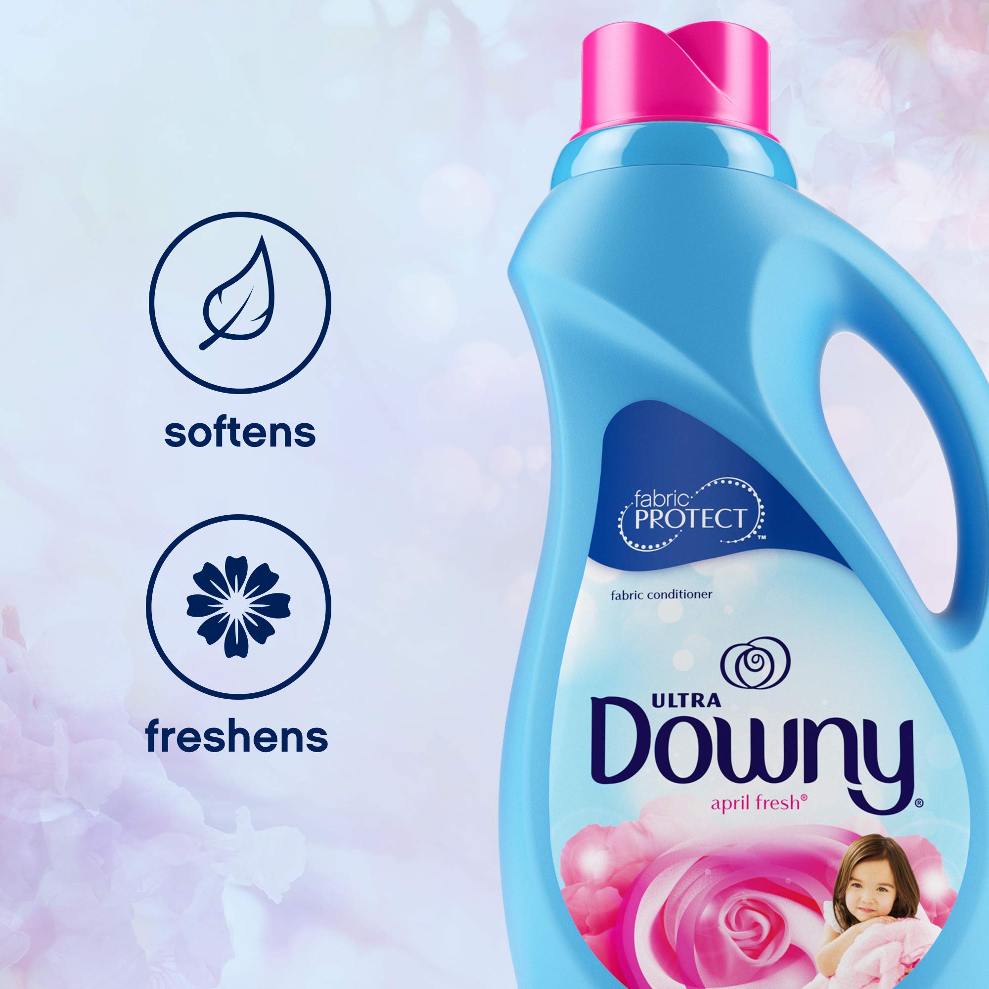 Downy Ultra April Fresh Liquid Fabric Softener - 6 Pack (34 Fl Oz Each, 240 Loads Total) | Gentle on Clothes, Long-Lasting Freshness | Perfect for Laundry, Bedding, and Towels
