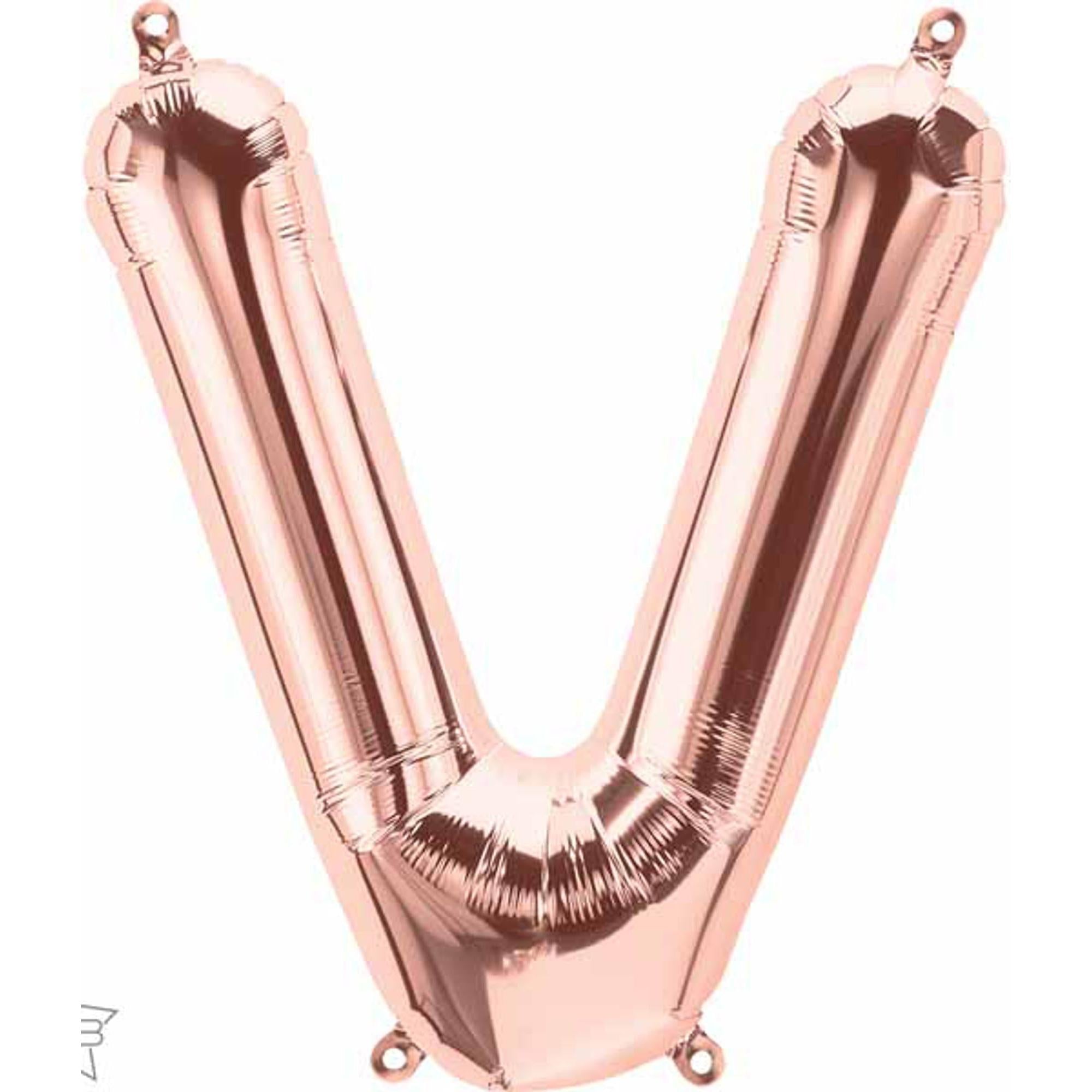 34 Inch Rose Gold Letter V - Elegant Home Decor for Weddings, Parties & Wall Art (01450)