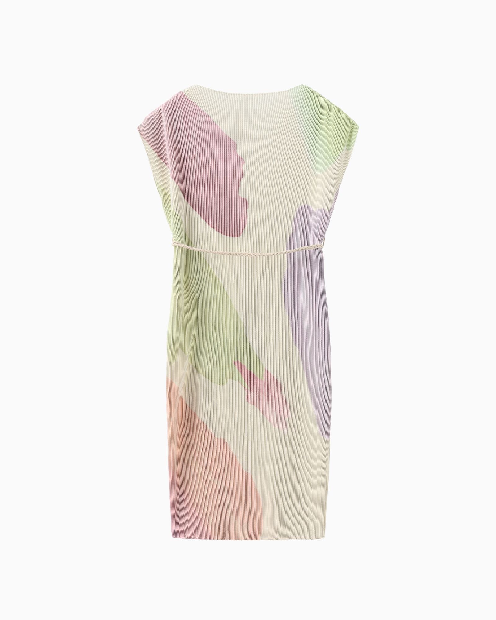 Fruity Retreat Women's V-Neck Pleated Summer Dress - Flowy & Comfortable for Beach Vacations, Brunch Dates & Outdoor Parties