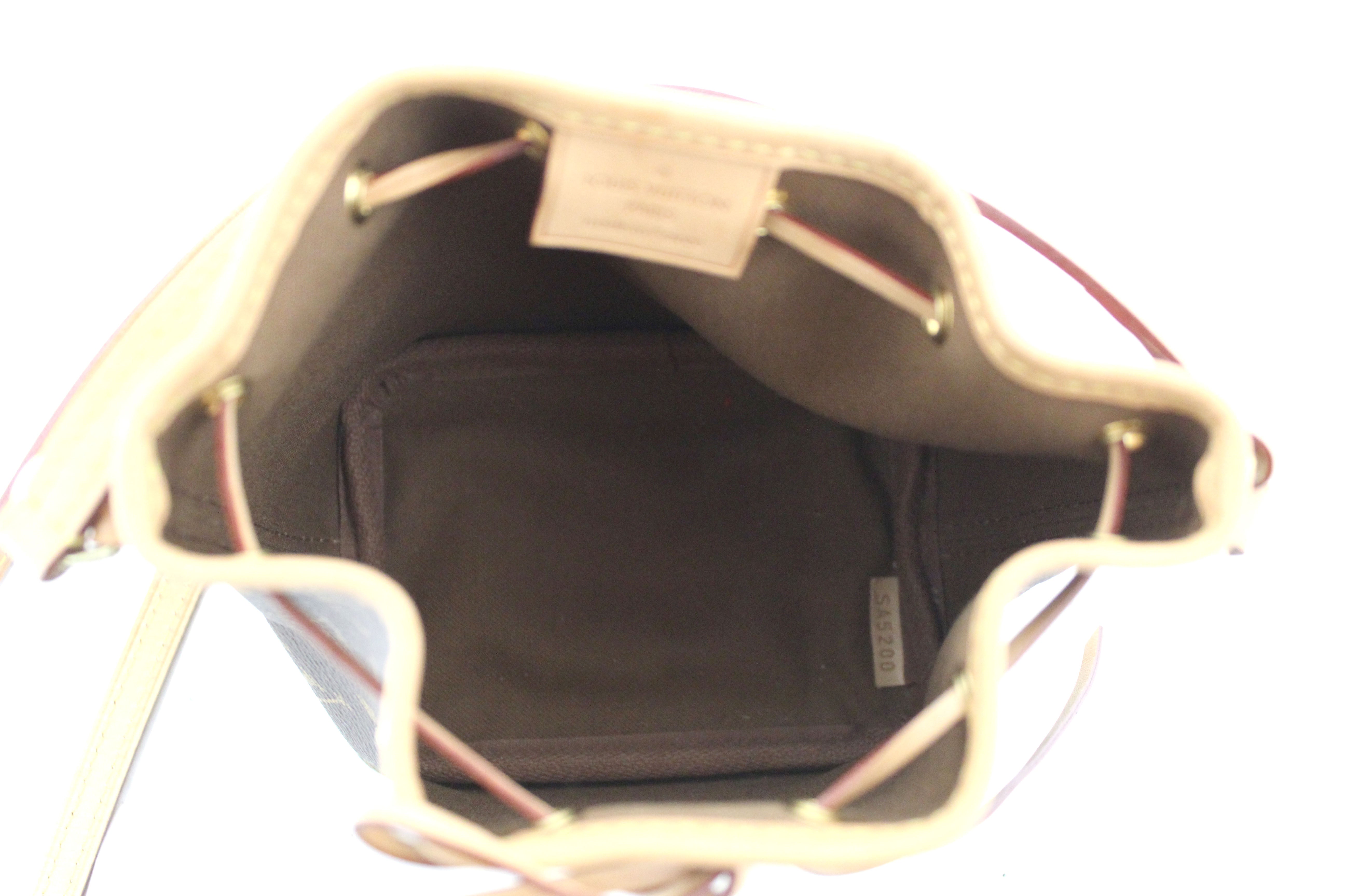 Authentic Louis Vuitton Classic Monogram Nano Noe Messenger Bag - Luxury Crossbody Purse for Women, Perfect for Everyday Use, Travel & Special Occasions