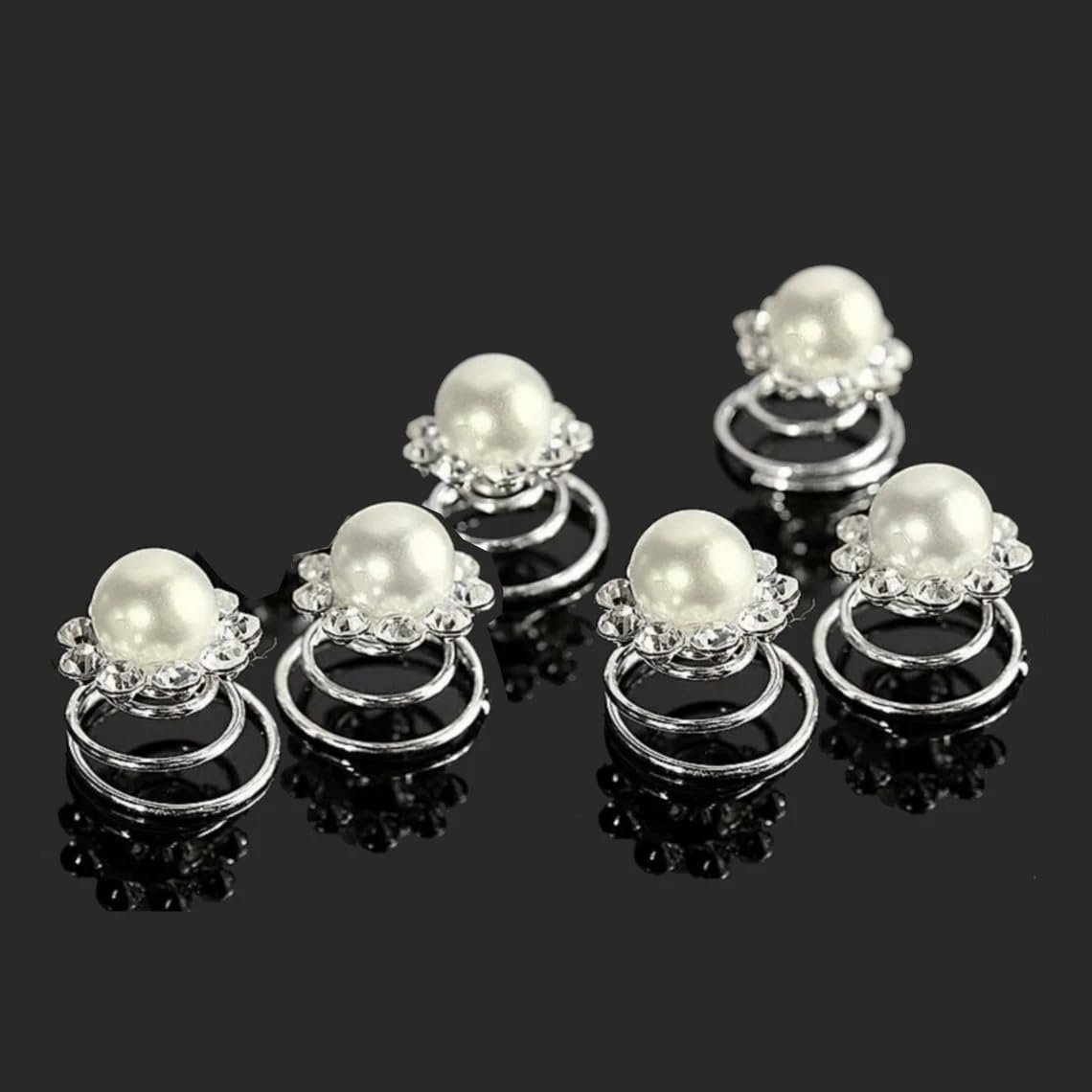 12pcs Spiral Hair Pins Clips - Mini Rhinestone Swirl Hair Twists Coils for Braids, Bridal & Wedding Hairstyles - Elegant Hair Jewelry Set for Women & Girls - Perfect for Prom, Parties and Special Occasions