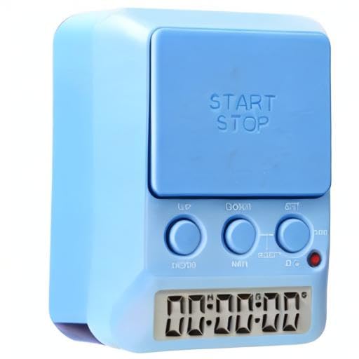 dretec Study Timer - Silent Countdown Timer for Exams, Cooking & Qualifications | Blue Digital Timer for Focus & Productivity | Perfect for Study Sessions, Kitchen Use & Time Management