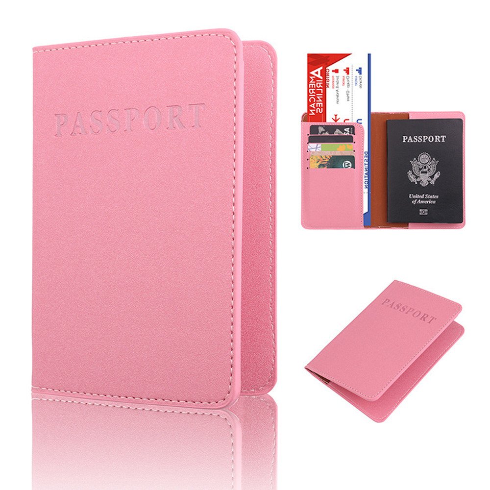 Premium Travel Passport Holder & ID Card Organizer - Durable Cover with Handles for Secure Storage - Perfect for Airports, Business Trips & Family Vacations (Black, One Size)