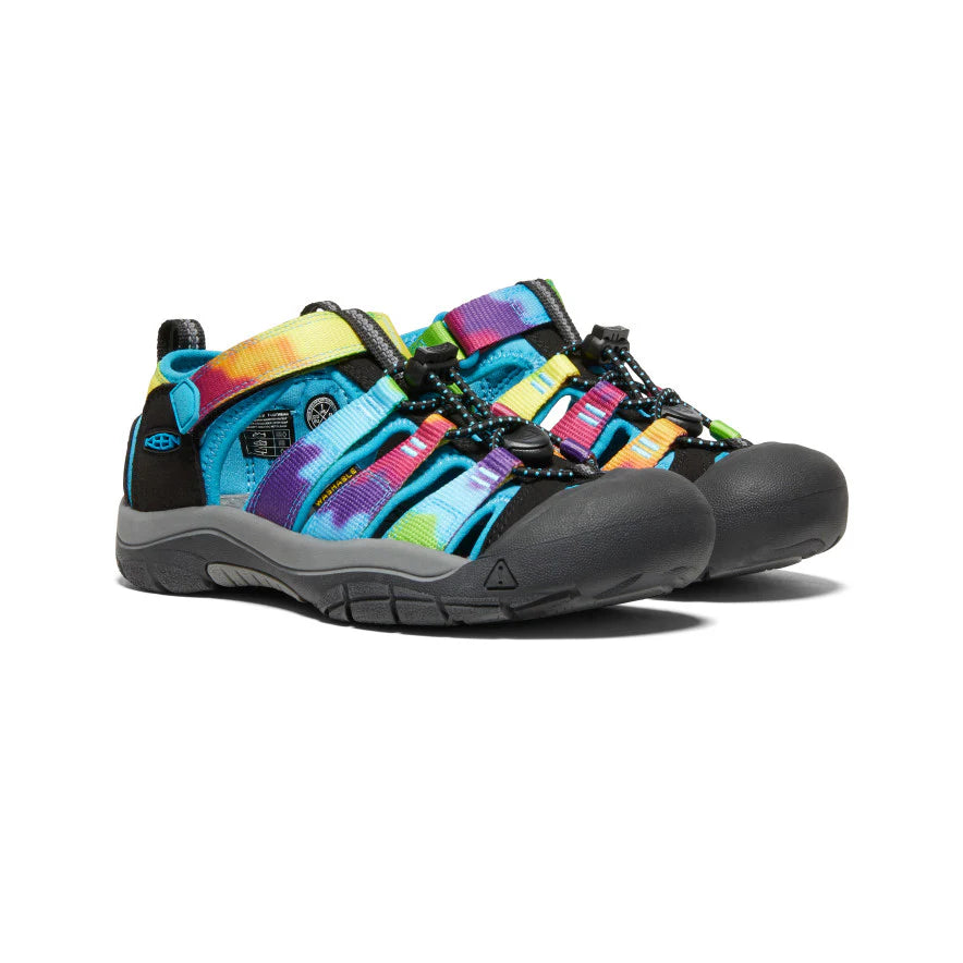 Youth Newport H2 Sandals - Rainbow Tie Dye Water Shoes for Boys & Girls | Beach, Pool, Water Park, Summer Outdoor Activities