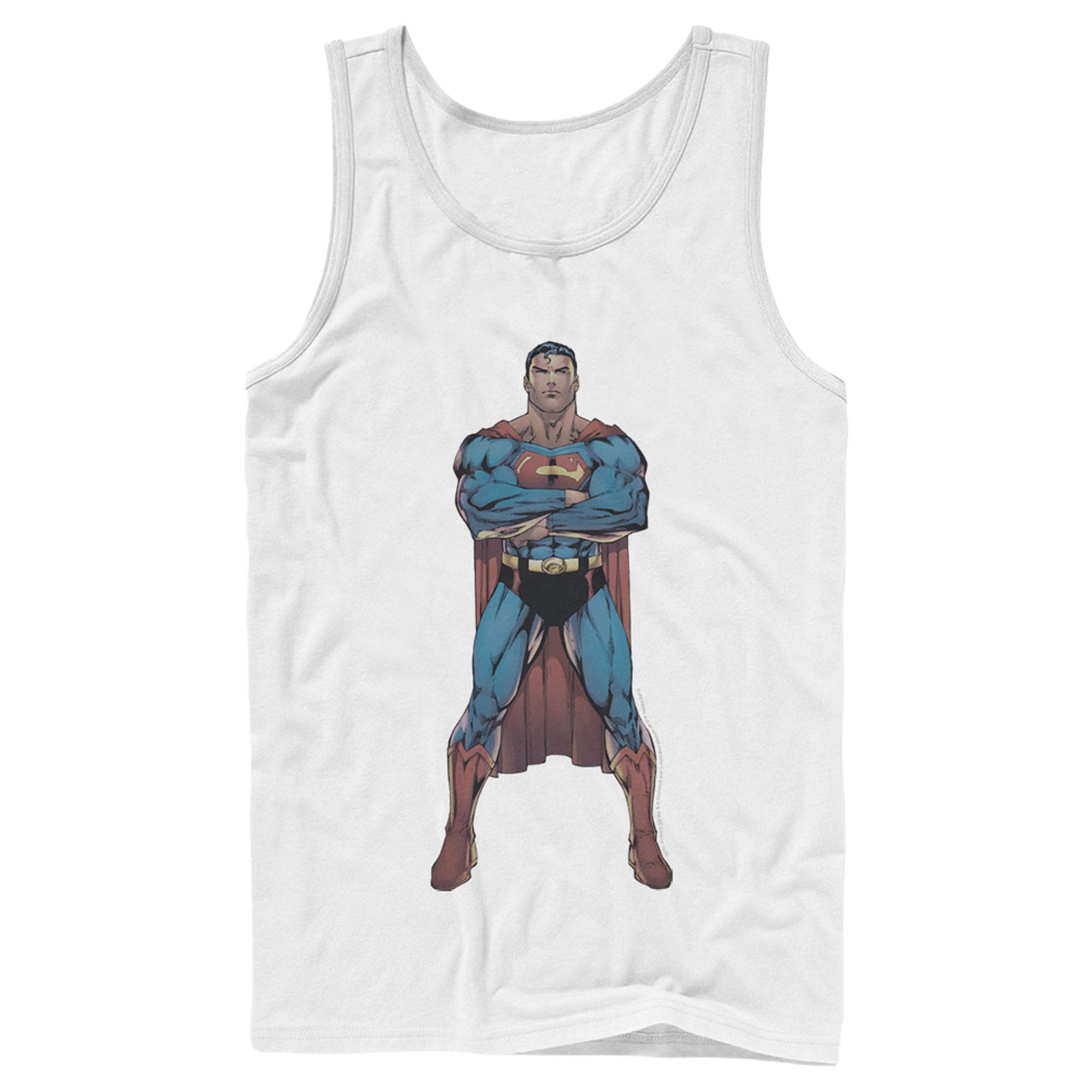 Superman Bold Hero Pose Men's Tank Top - Graphic Superhero Tee for Casual Wear & Cosplay | Perfect for Comic Con, Halloween & Superhero Fans