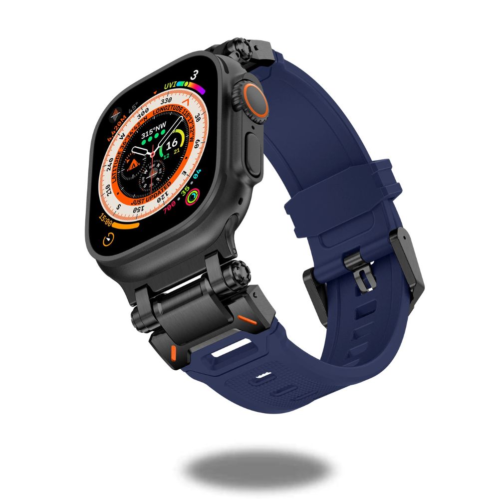 Durable Silicone Watch Band with Stainless Steel Connectors - Perfect for Outdoor Activities, Sports & Everyday Wear