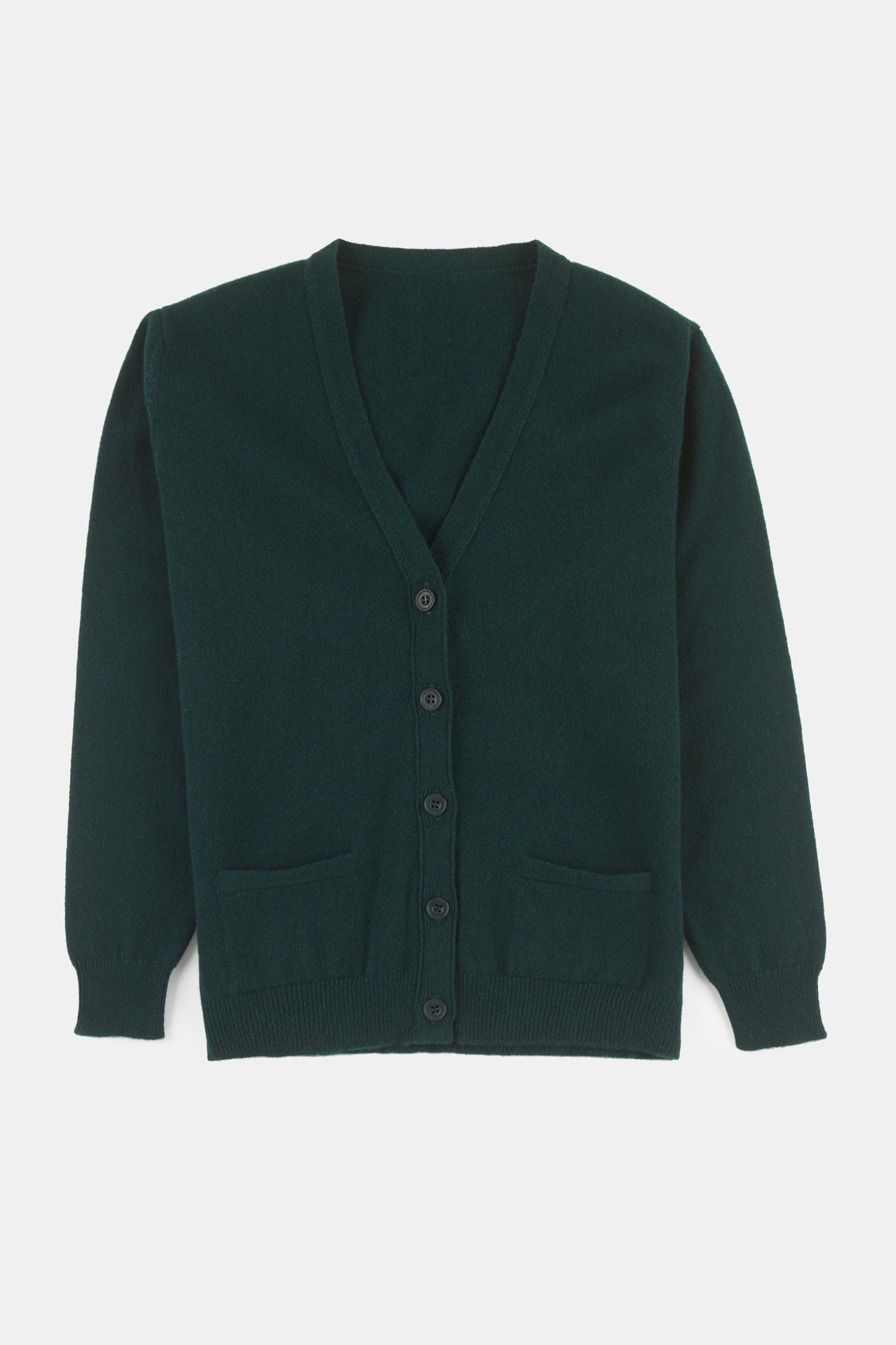 Premium Men's Lambswool Cardigan Sweater - Soft Bottle Green Pullover for Winter & Fall | Cozy Office Wear, Casual Outings & Holiday Gifts