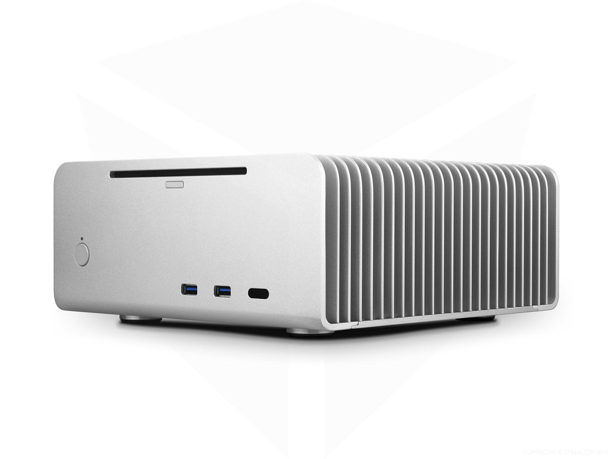 Streacom FC8 Alpha Fanless Mini-ITX PC Case - Ultra Silent Computer Chassis for Home Theater & Office Workstation