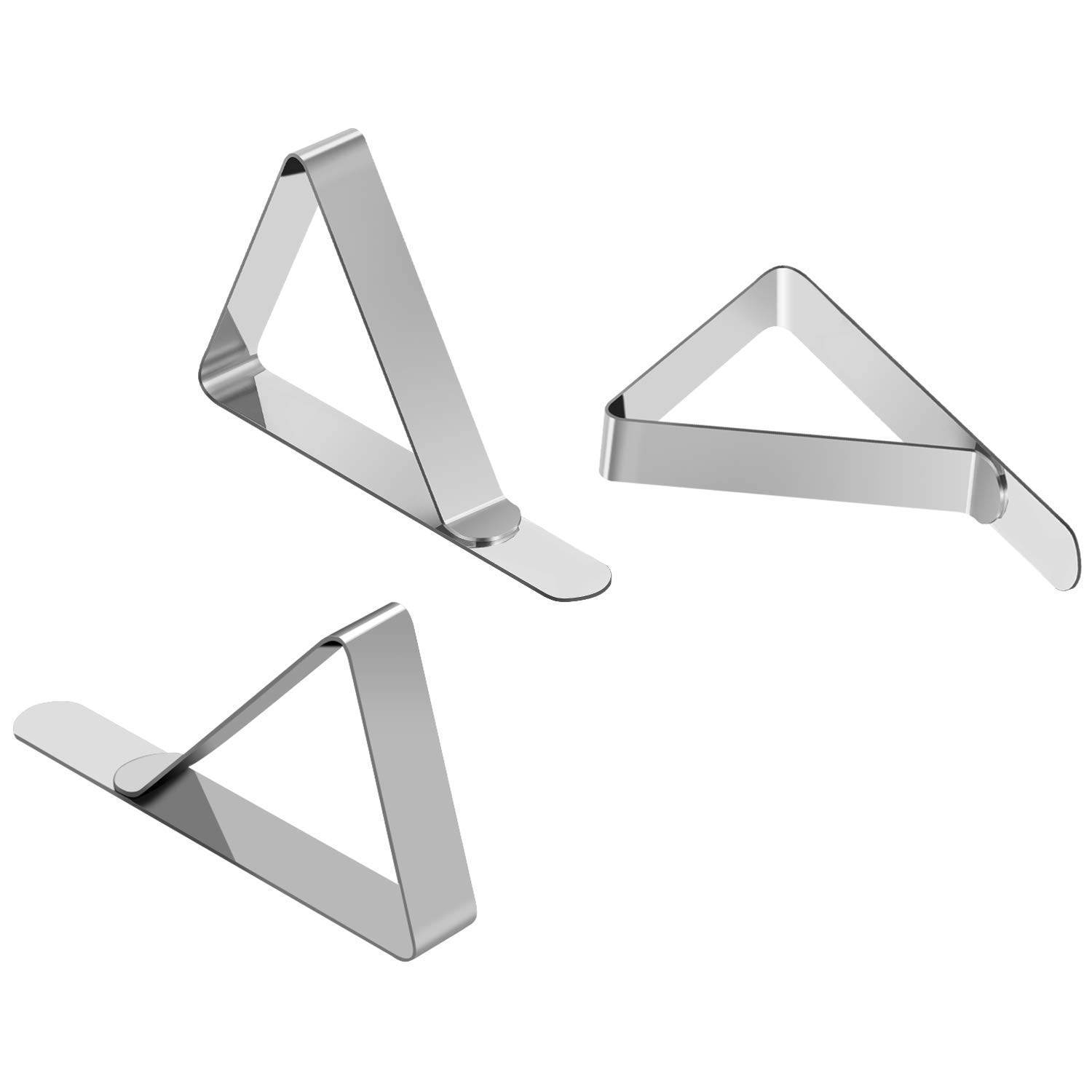 TriPole 16-Pack Stainless Steel Tablecloth Clips - Heavy Duty Table Cover Clamps & Skirt Holders for Home, Kitchen, Restaurant, Picnic, Party, and Outdoor Dining Tables | Secure Fabric to Any Table Surface