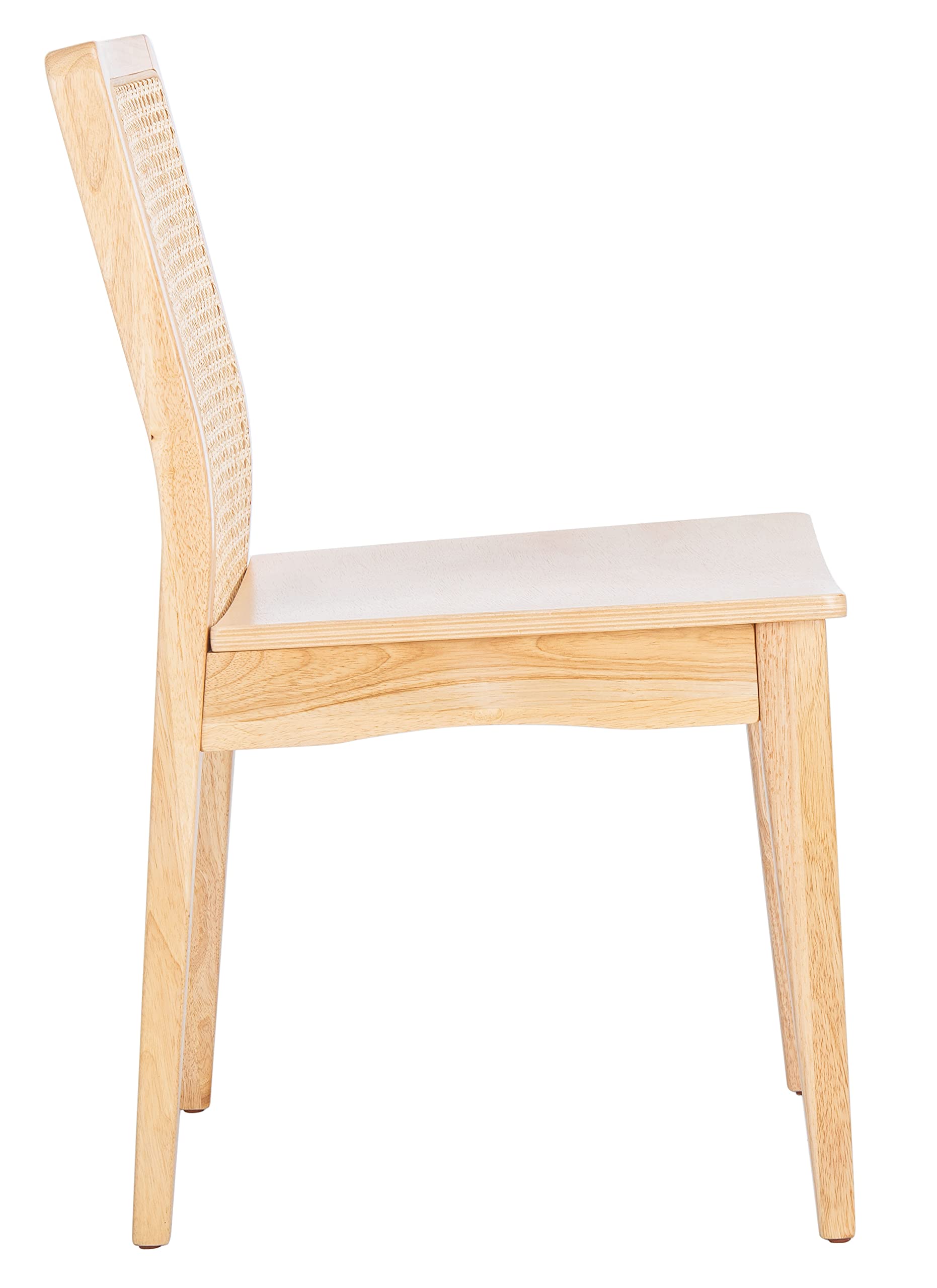 SAFAVIEH Benicio Natural Rattan Dining Chairs (Set of 2) - Modern Woven Rattan Side Chairs for Kitchen, Dining Room, Patio & Outdoor Use - DCH1005D-SET2
