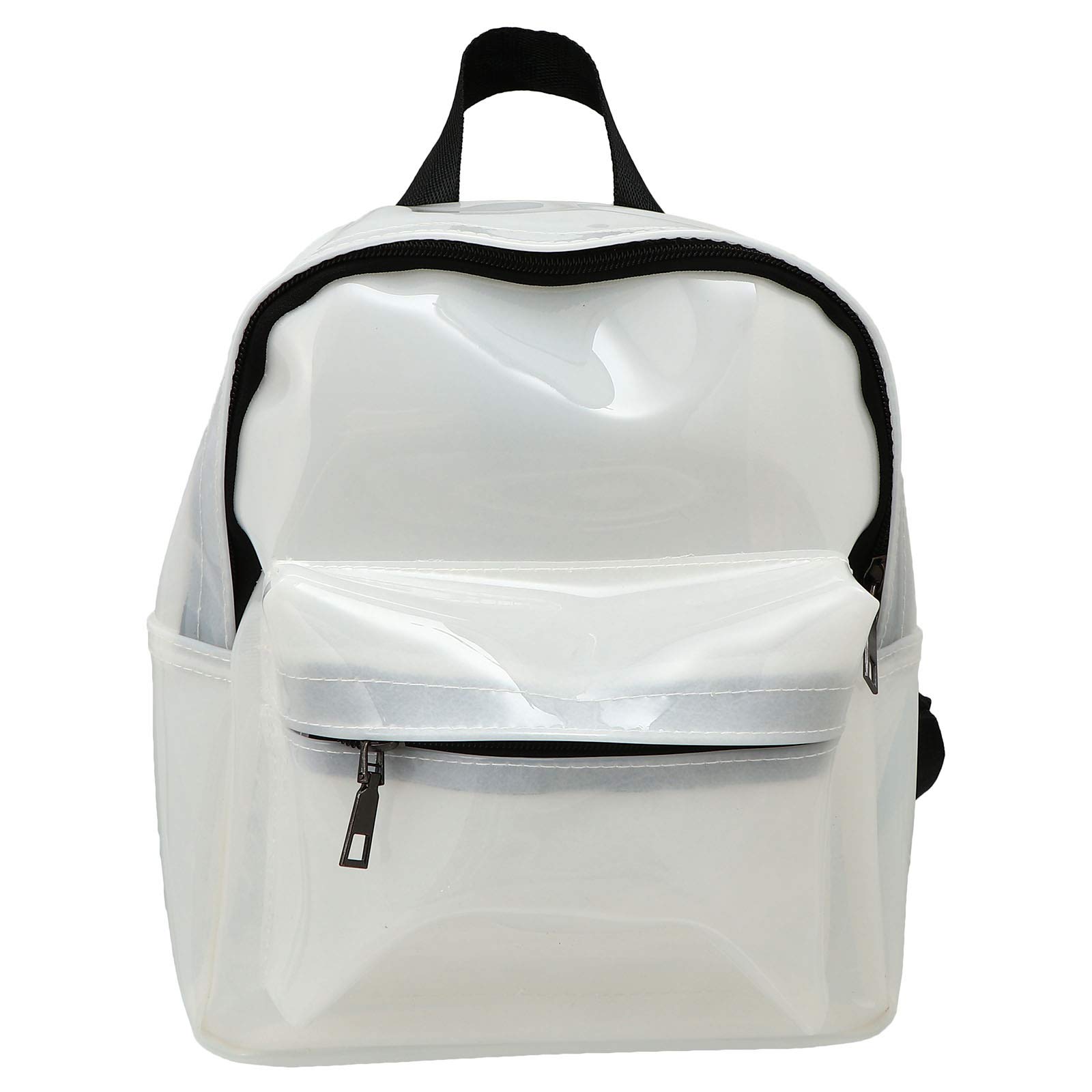 FETION Stylish Transparent Jelly Backpack - Trendy Casual Clear Shoulder Bag for Women & Girls (White) - Perfect for School, Travel, Beach & Everyday Use