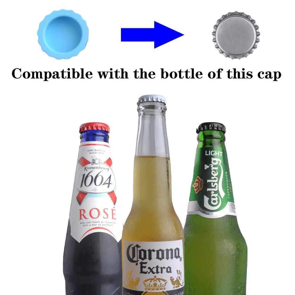 Reusable Silicone Bottle Caps - 12 Pack Multicolor Beer & Soda Stoppers | Leak-Proof Seal for Glass Bottles, Homebrew, Beverages | Perfect for Parties, BBQs, Picnics & Kitchen Storage