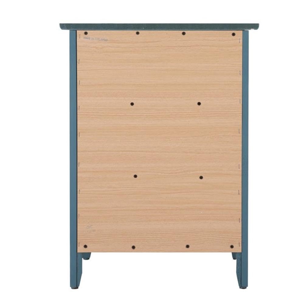 Glory Furniture Daniel 3-Drawer Nightstand in Teal - Modern Bedside Table for Bedroom, Guest Room & Nursery Storage
