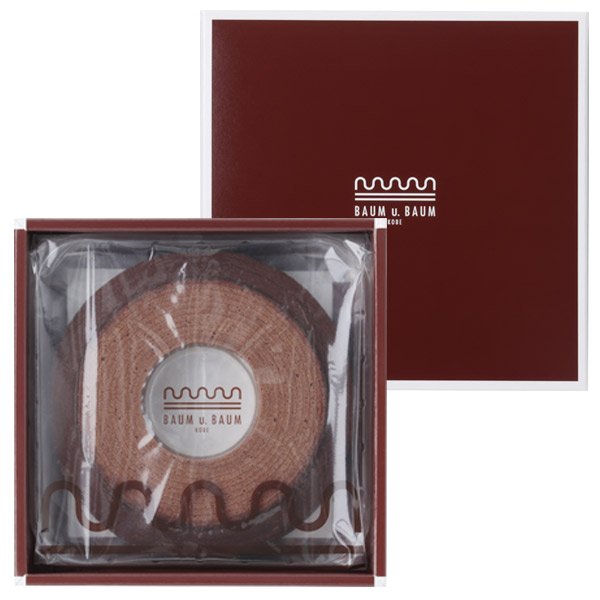 Premium Japanese Chocolate Baumkuchen Ring Cake - Authentic Baum u. Baum 1-Piece Sponge Cake - Perfect for Gifts, Tea Time & Special Occasions