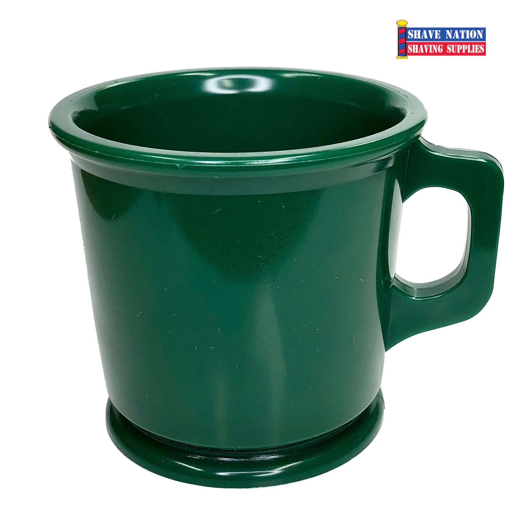 Marvy Unbreakable Green Shaving Lather Mug - Durable Shaving Bowl for Men, Classic Barber Style Shave Cream Container - Perfect for Home Grooming & Professional Barbershops