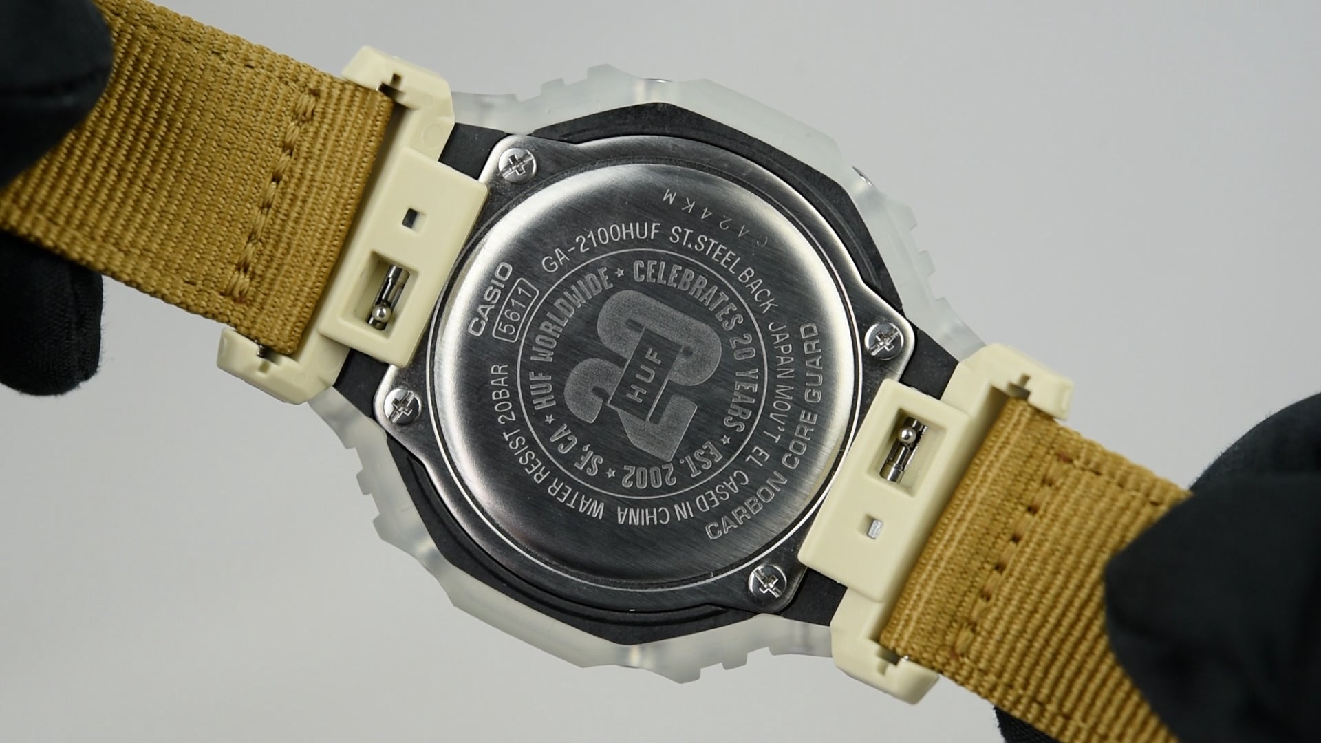 Casio G-Shock HUF Special Edition GA-2100HUF-5A Men's Watch - Durable Digital Analog Display, Shock Resistant, Used - Perfect for Streetwear, Skateboarding & Urban Fashion Enthusiasts
