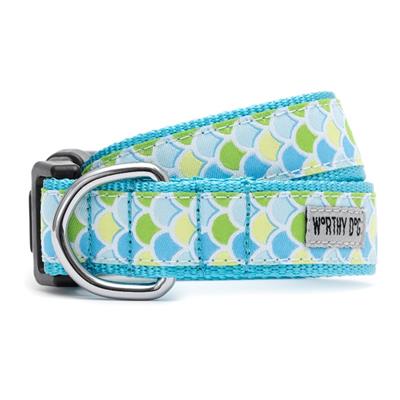 Blue Mermaid Dog Collar & Leash Set - Stylish Pet Accessories for Walking, Training, and Fashionable Outfits