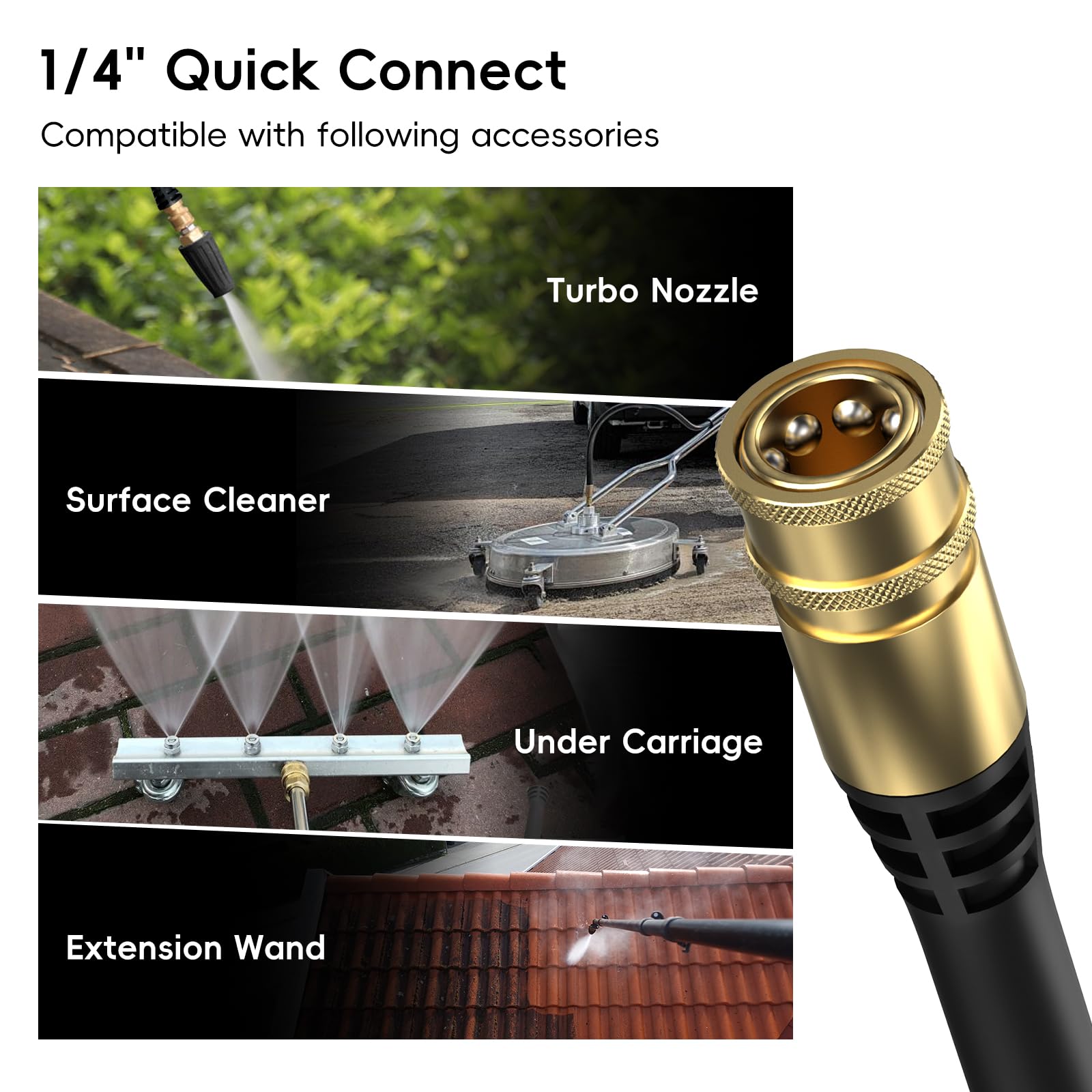 4200 PSI Electric Pressure Washer with Foam Cannon - 2.5 GPM High Power Washer, 4 Quick Connect Nozzles, 1800W Motor for Deep Cleaning Cars, Driveways, Patios & Home Exteriors | Perfect for Auto Detailing, Deck Washing & Concrete Cleaning