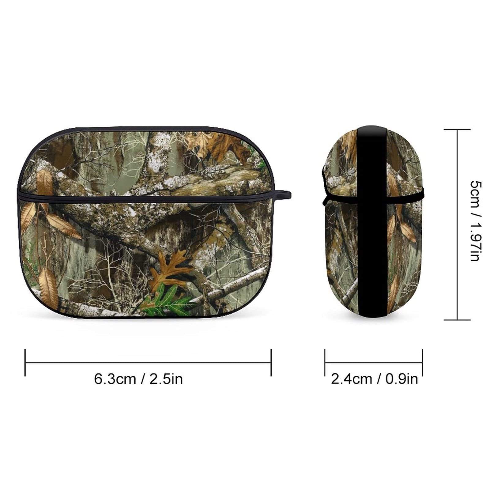 Autumn Hunting Camo AirPods Pro Case Cover - Shockproof Protective Wireless Charging Compatible with Keychain & Headphone Accessories | Perfect for Outdoor Activities, Hunting, and Daily Commute
