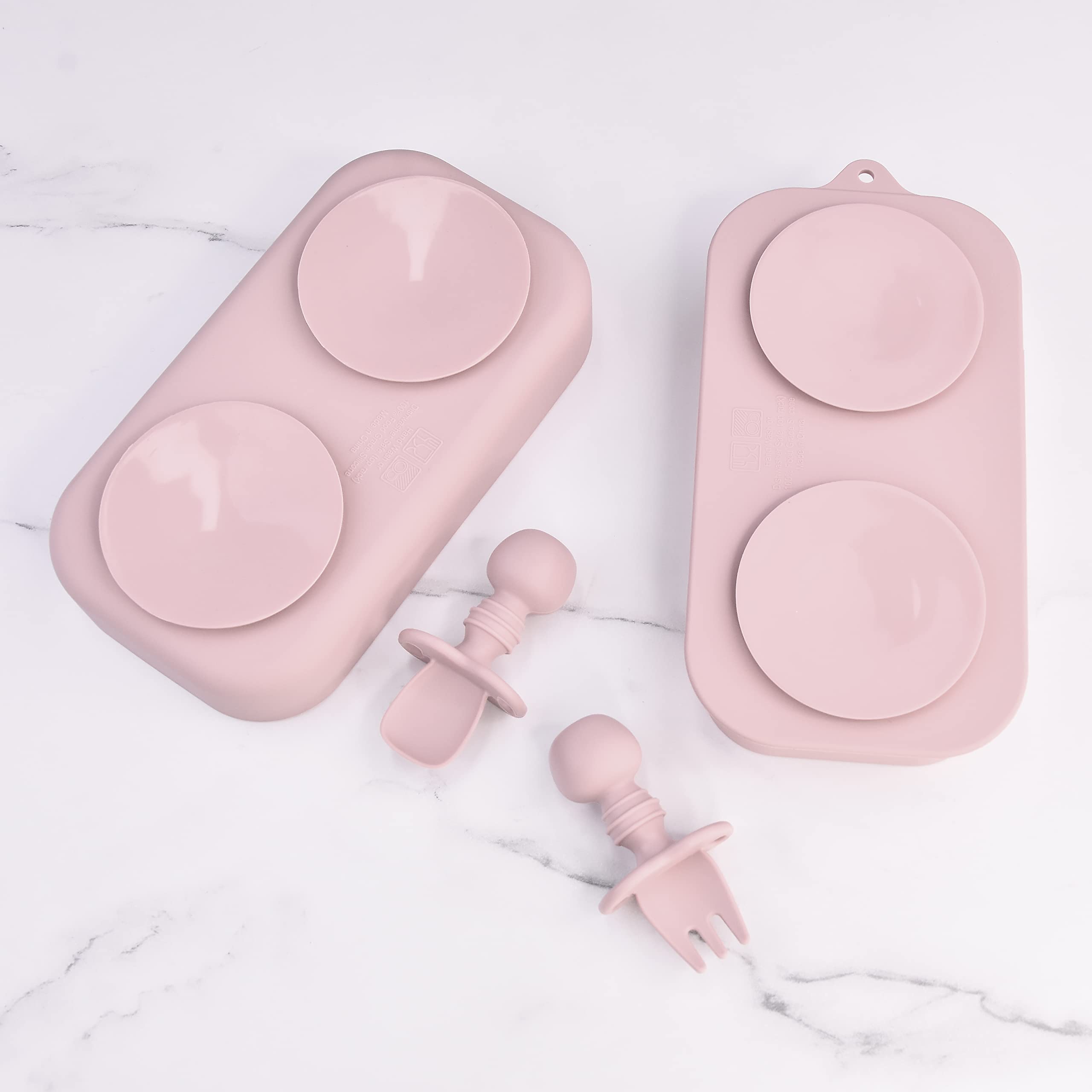 KATORI KIDS 5-Piece Silicone Suction Plate Set for Babies & Toddlers | Non-Slip Travel Feeding Bowl with Portable Storage Bag | BPA-Free Baby Dish for Home, Restaurant & Airplane Travel | Perfect Toddler Mealtime Essentials