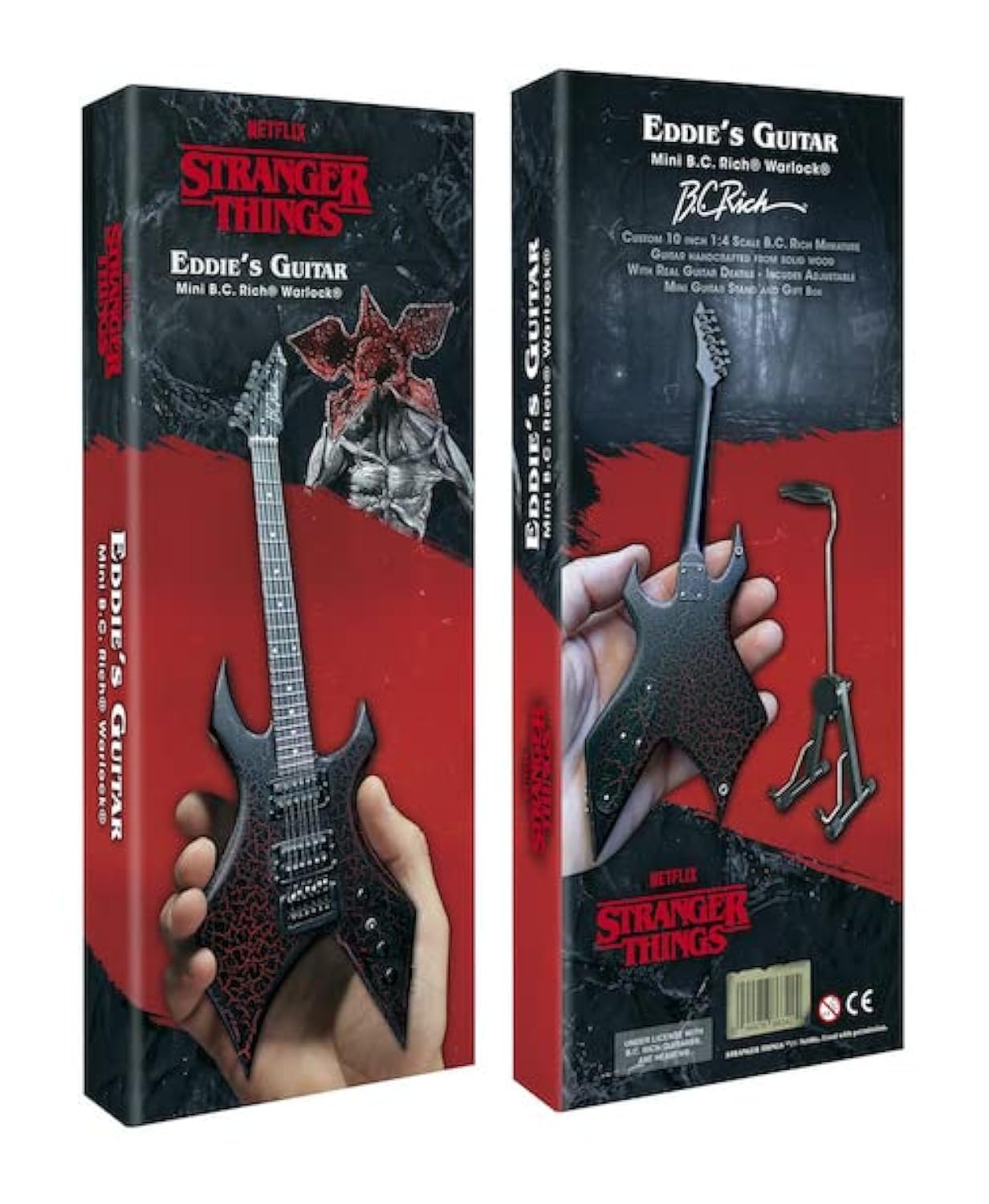 AXE HEAVEN Stranger Things Eddie Munson Guitar Replica - Miniature Electric Guitar Model for Collectors, Fans & Home Decor | Perfect for TV Show Memorabilia Displays & Gift Giving