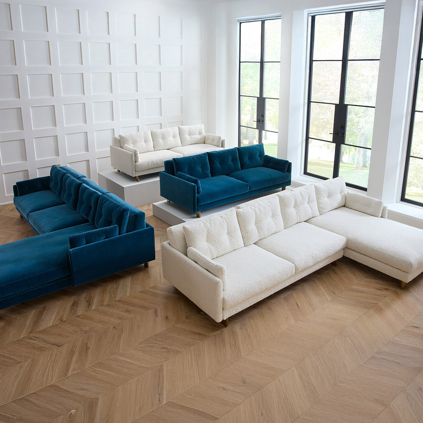 Malibu 2-Piece Sofa Set - Modern Living Room Furniture for Small Spaces, Comfortable and Stylish - Perfect for Apartments, Condos, and Cozy Homes
