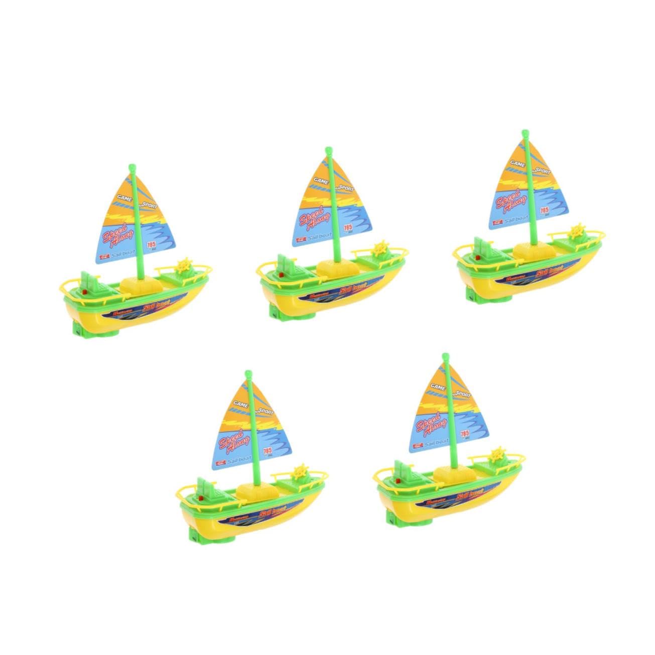 UPKOCH 5 Pack Speed Boat Bath Toys for Kids - Plastic Floating Boats for Bathtub, Pool & Beach Play - Fun Water Toys for Toddlers & Children's Outdoor Activities
