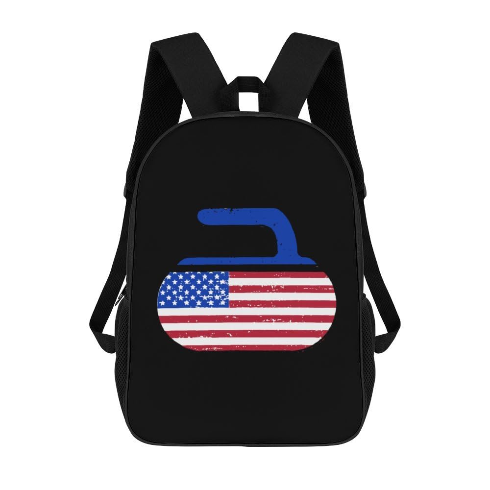 IOEDTHBJ 3D Printed American Flag Backpack - 17 Inch Laptop Backpack for Men & Women, Stylish School & Travel Computer Bag - Perfect for College, Work & Outdoor Adventures