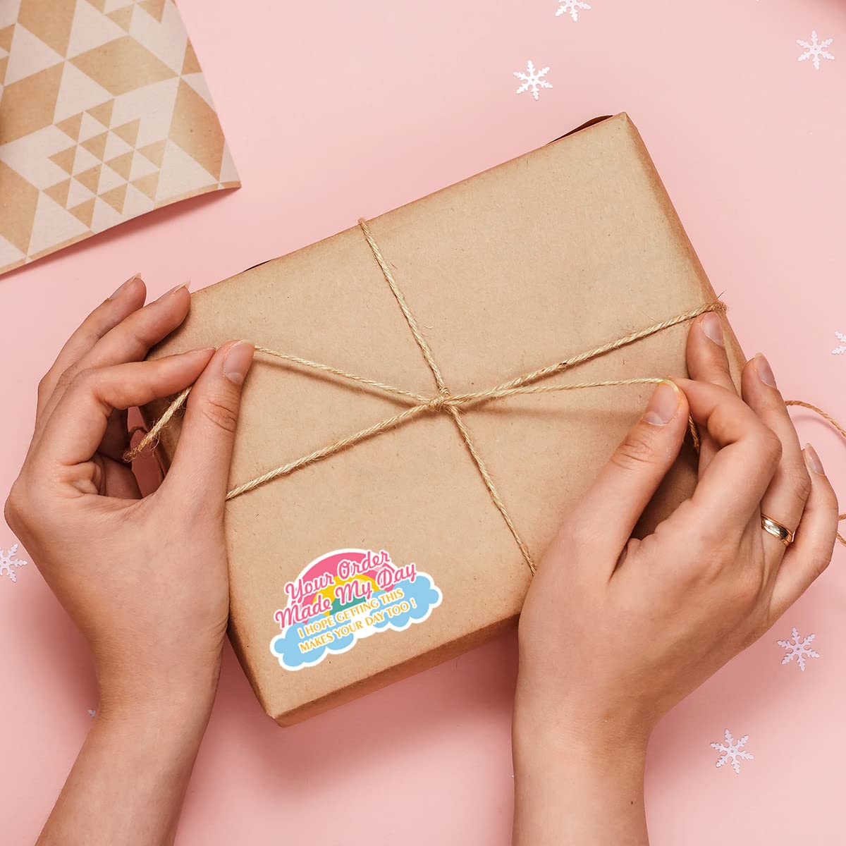 Funny Small Business Stickers - 'Your Order Made My Day' Thank You Stickers for Packaging, Mail & Shipping (500 PCS) - Perfect for Etsy Sellers, Handmade Gifts & Online Store Branding