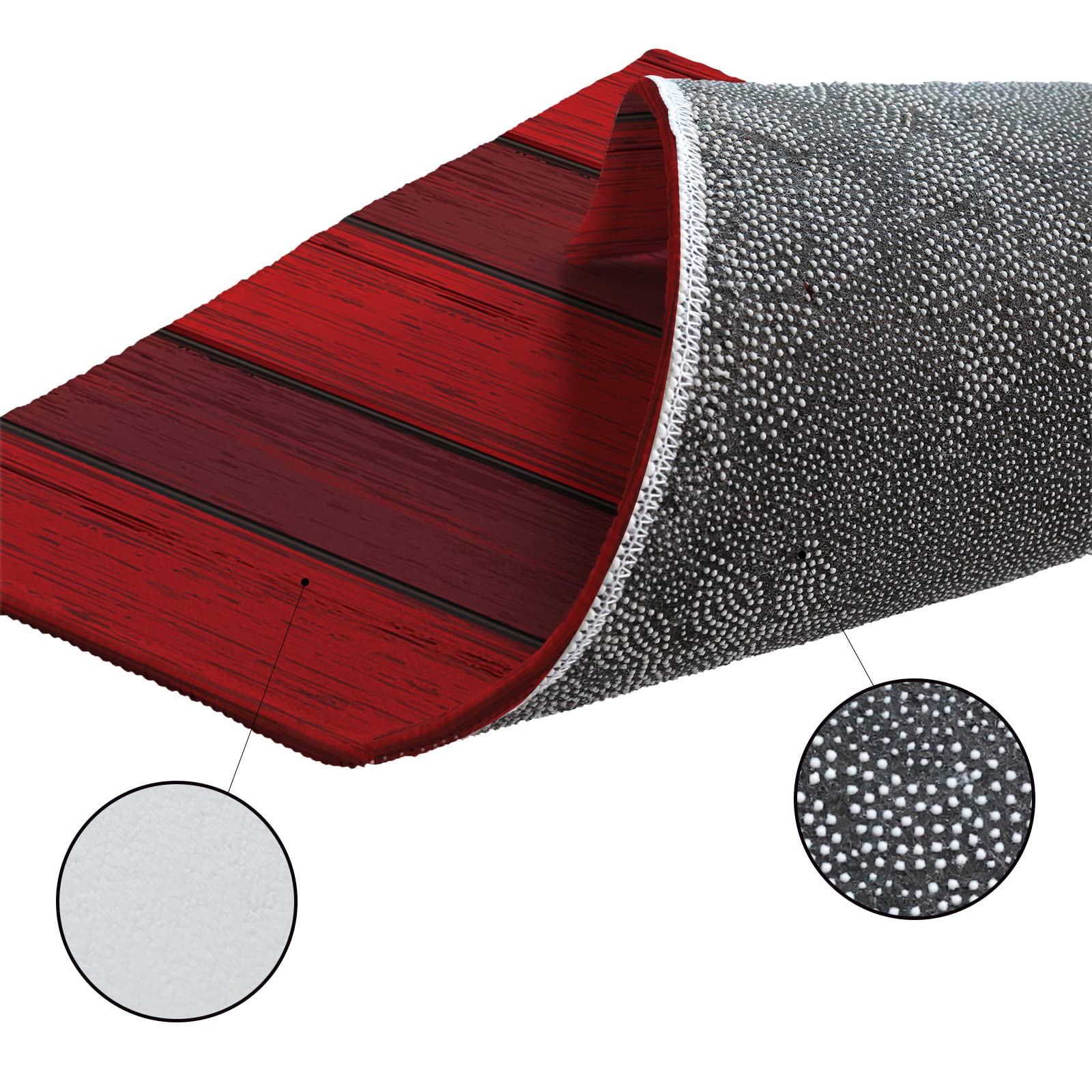 Rustic Red Barn Wood Area Rug 2'7