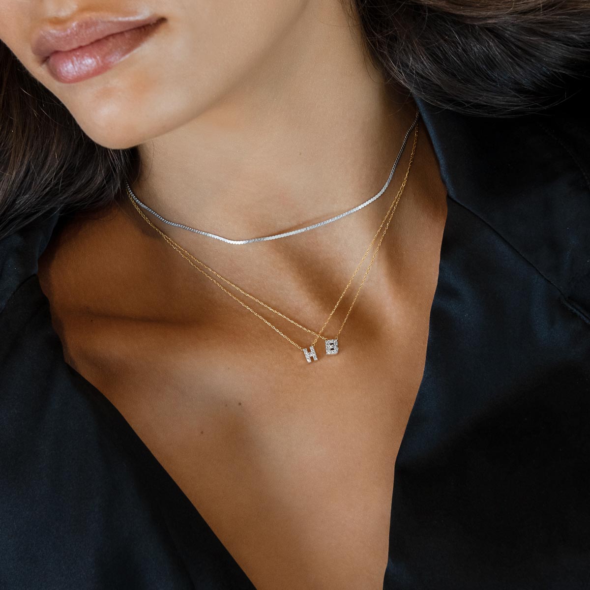 10k Gold Diamond Letter H Necklace - Elegant Personalized Jewelry Gift for Women, Perfect for Birthdays, Anniversaries & Special Occasions