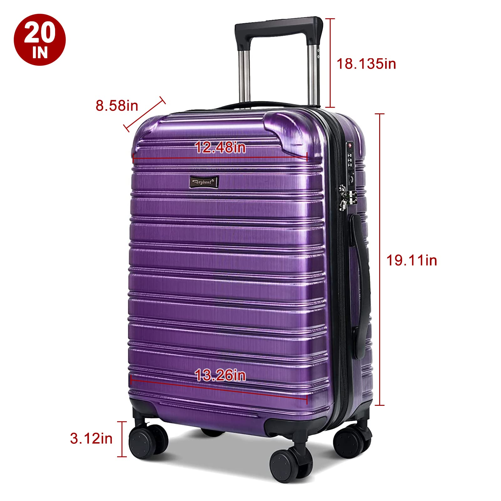 2-Piece Lightweight Hardshell Spinner Luggage Set - 14