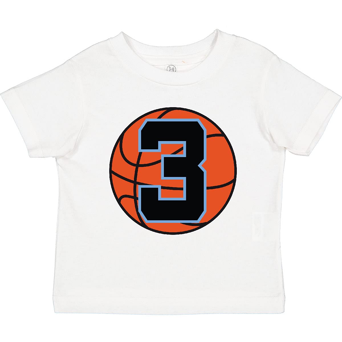 Inktastic Basketball Themed 3rd Birthday T-Shirt for 3 Year Old Toddlers - Perfect for Birthday Parties, Sports Events & Casual Wear