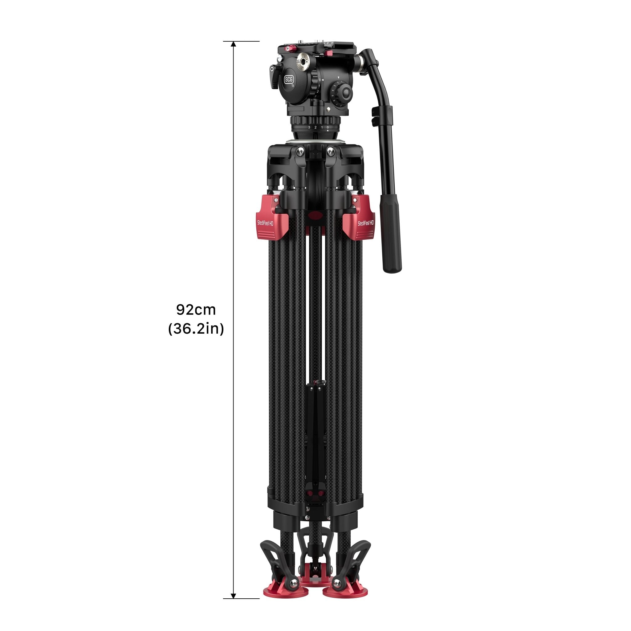 SCG T8 StediFast HD Tripod System - Professional Camera Tripod with Quick Release Plate for DSLR, Mirrorless, Video Cameras - Perfect for Photography, Videography, Travel & Outdoor Shooting