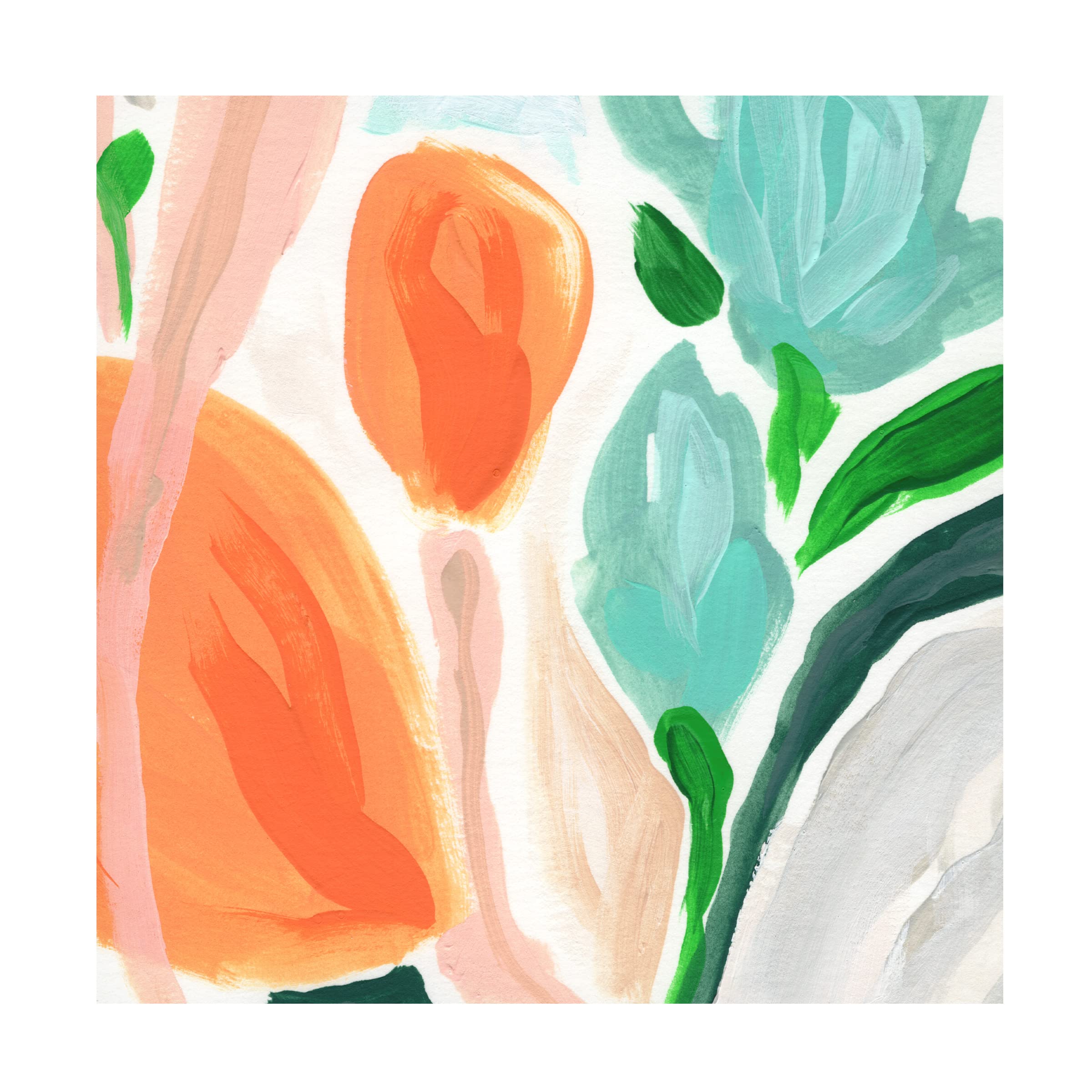 Primal Flora I Canvas Wall Art by June Erica Vess - Modern Botanical Painting for Living Room, Bedroom & Office Decor | Trademark Fine Art Collection