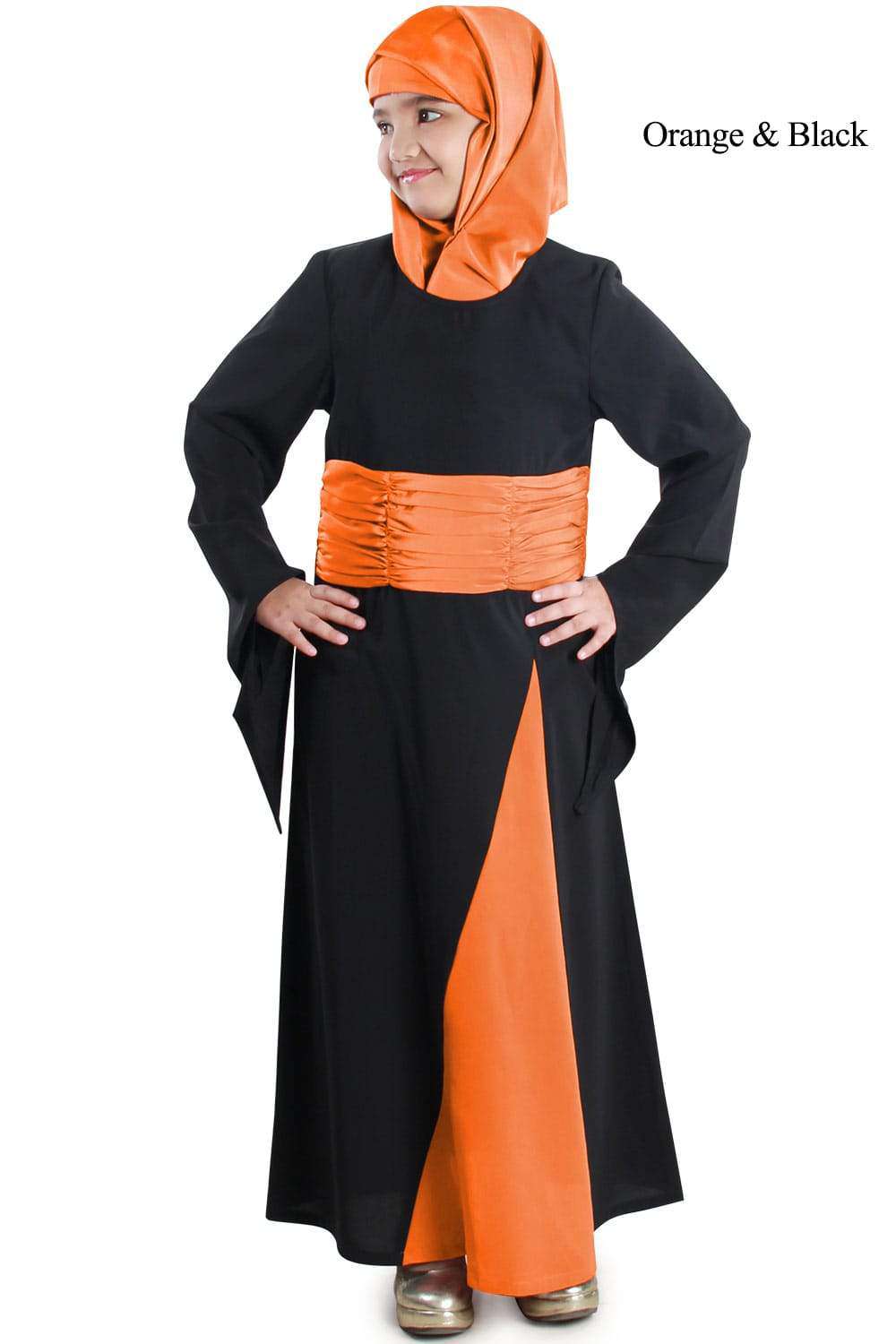 Anwara Girls Islamic Abaya Dress for Kids - Modest Prayer Outfit for School & Special Occasions