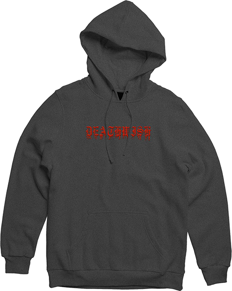 Deathwish Creepy Crawlers Hooded Sweatshirt - Medium Size, Heather Grey - Perfect for Halloween Costumes, Streetwear Fashion & Casual Everyday Wear