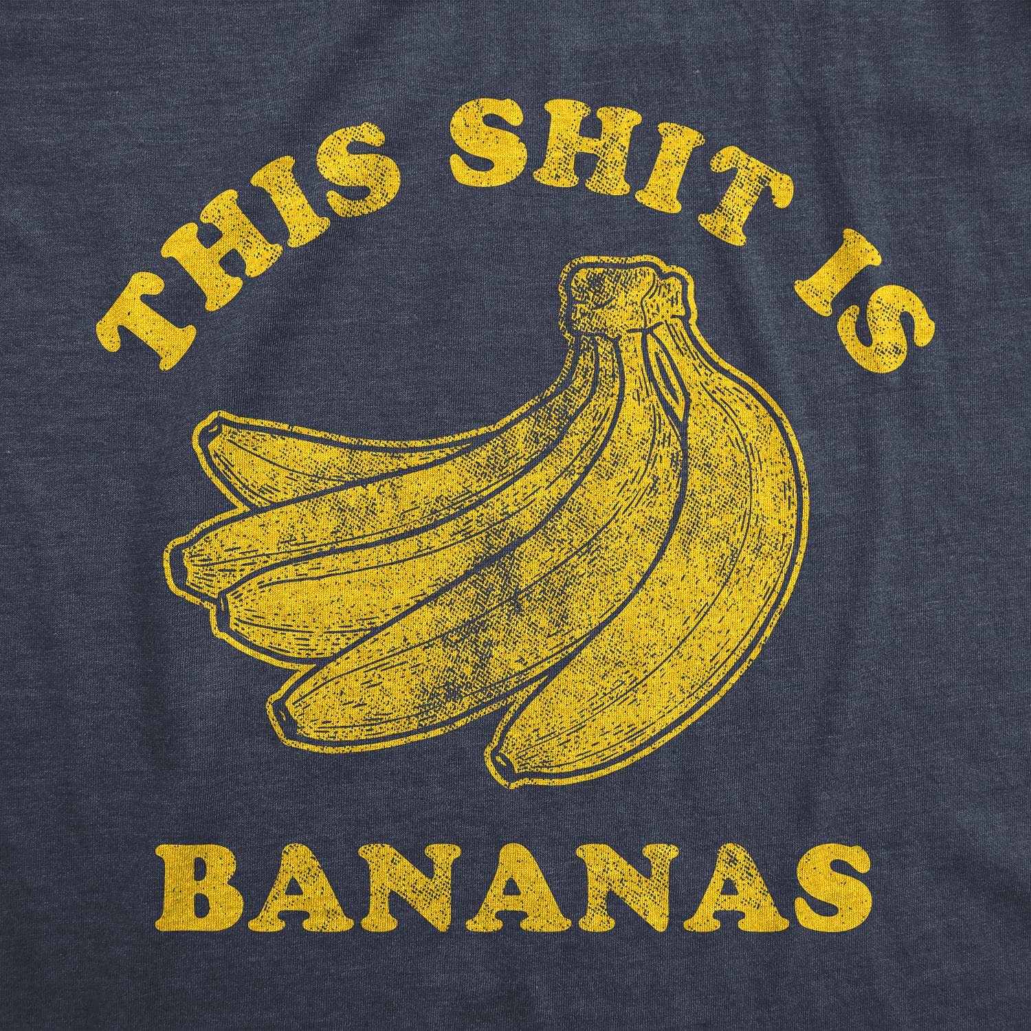 Funny Men's Bananas Graphic T-Shirt - Crazy Nuts Song Lyrics Novelty Fruit Tee for Casual Wear & Gifts