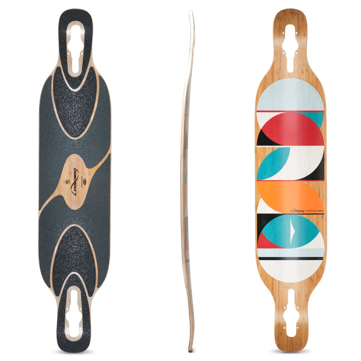 Loaded Boards Dervish Sama Bamboo Longboard Skateboard Deck - Premium Flex for Cruising & Carving - Perfect for Commuting, Downhill & Freeride