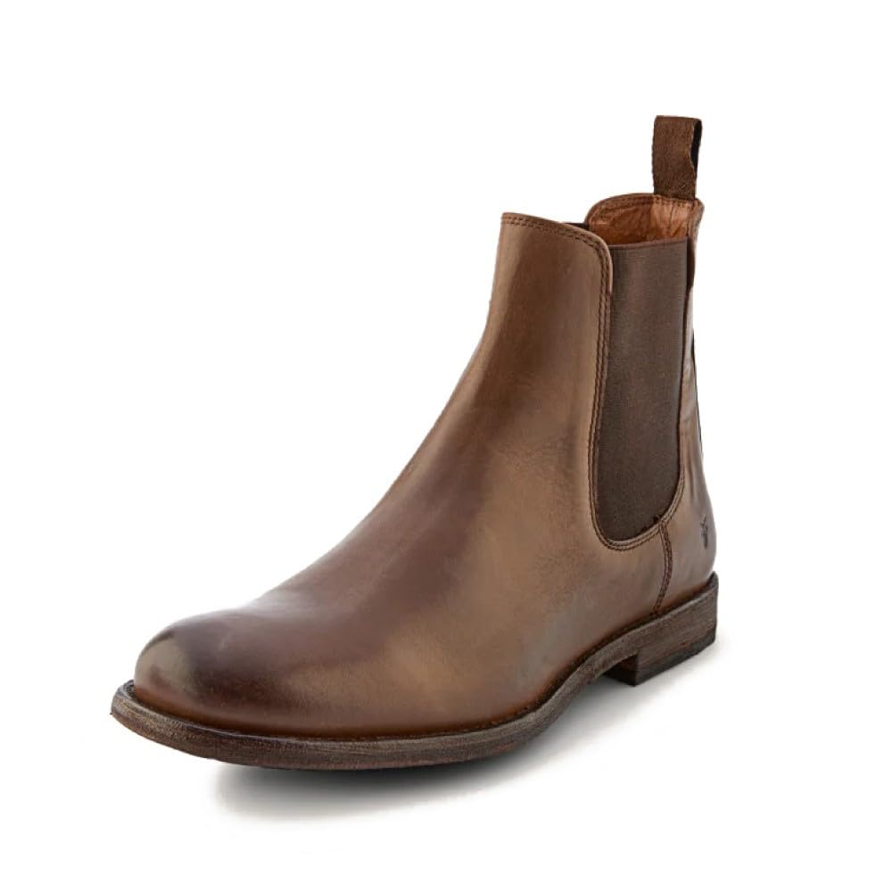 Frye Tyler Men's Chelsea Boots - Flexible Blake Construction, Elastic Side Panels, Comfort Footbed & Leather Lined - 6