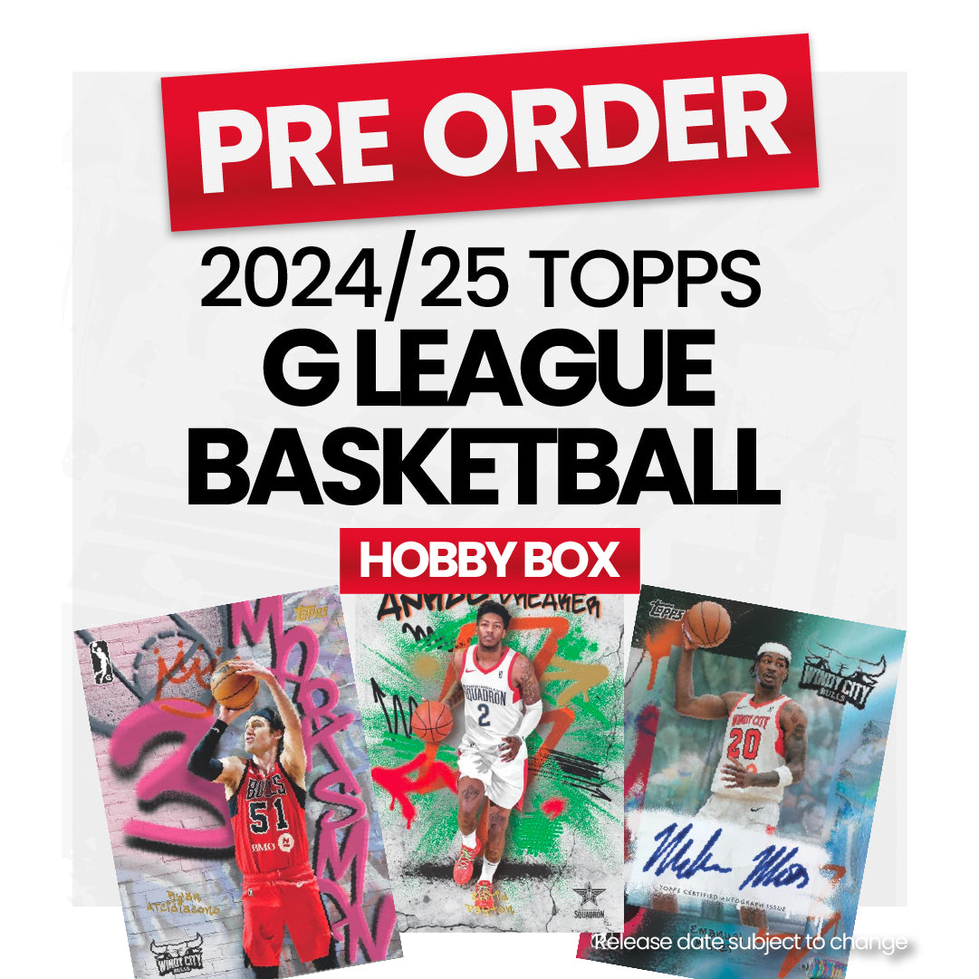 Topps G League Basketball 2024/25 Hobby Box - 24 Packs with Autograph & Memorabilia Cards - Pre Order Now for Collectors & Fans - Perfect for Trading, Displaying, and Investing in Rare Basketball Cards