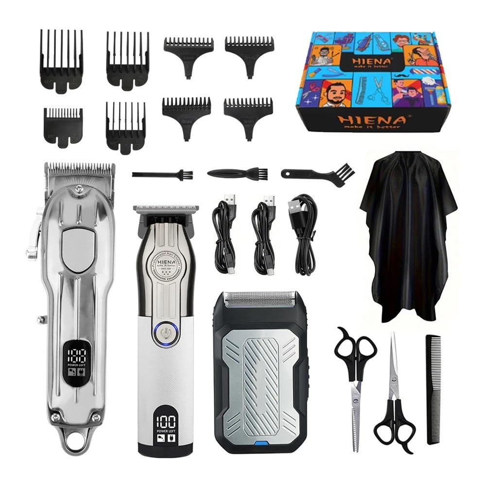 Professional Electric Hair Clipper for Men - High Power USB Rechargeable Beard Trimmer & Hair Cutting Machine - Perfect for Home Barbering, Grooming, and Styling