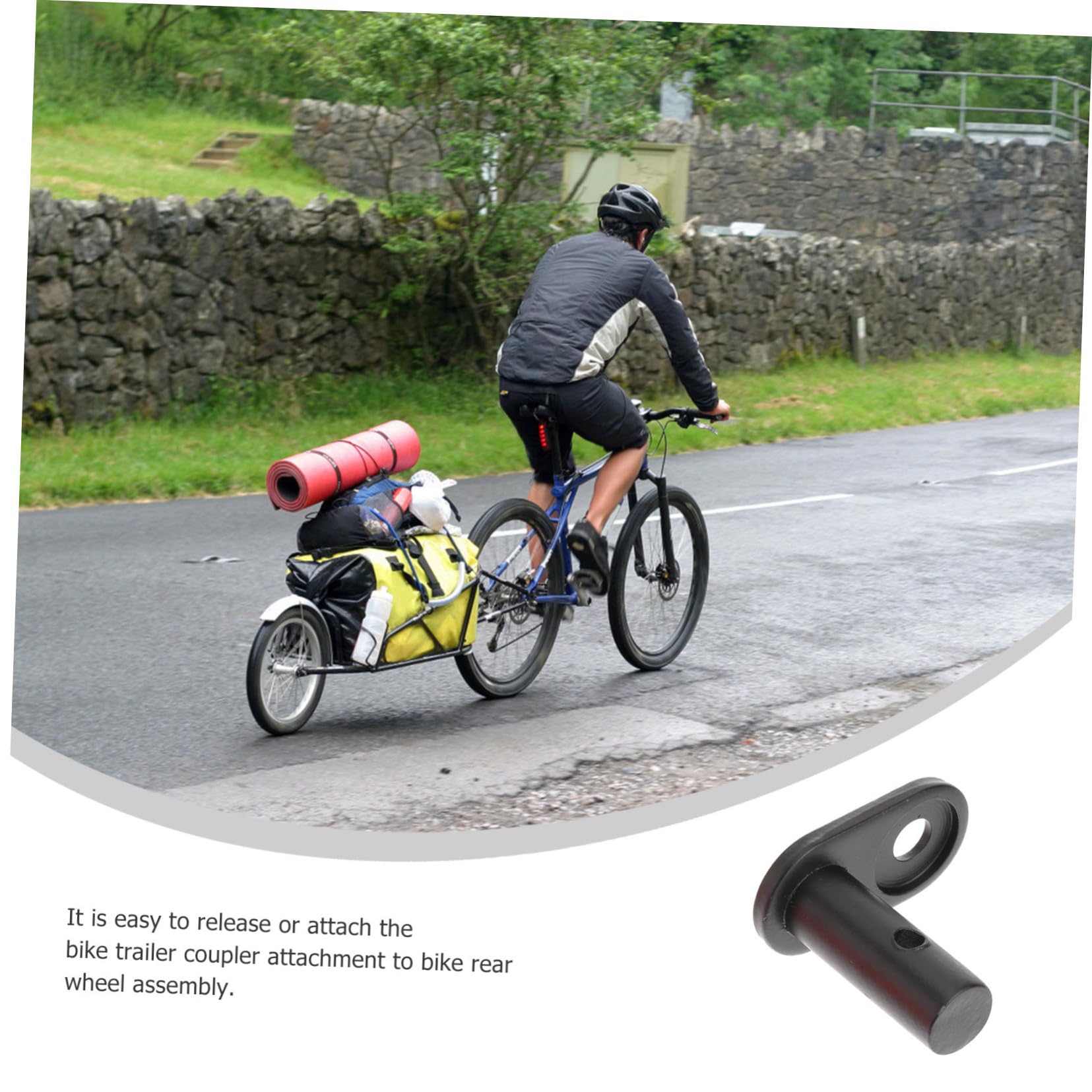 Balacoo Bike Hitch Adapter - Angled Coupler for Bike Strollers & Trailers | Secure Bike Traction Head Attachment | Compatible with Baby Trailers & Pet Carriers | Perfect for Family Cycling, Outdoor Adventures & Commuting