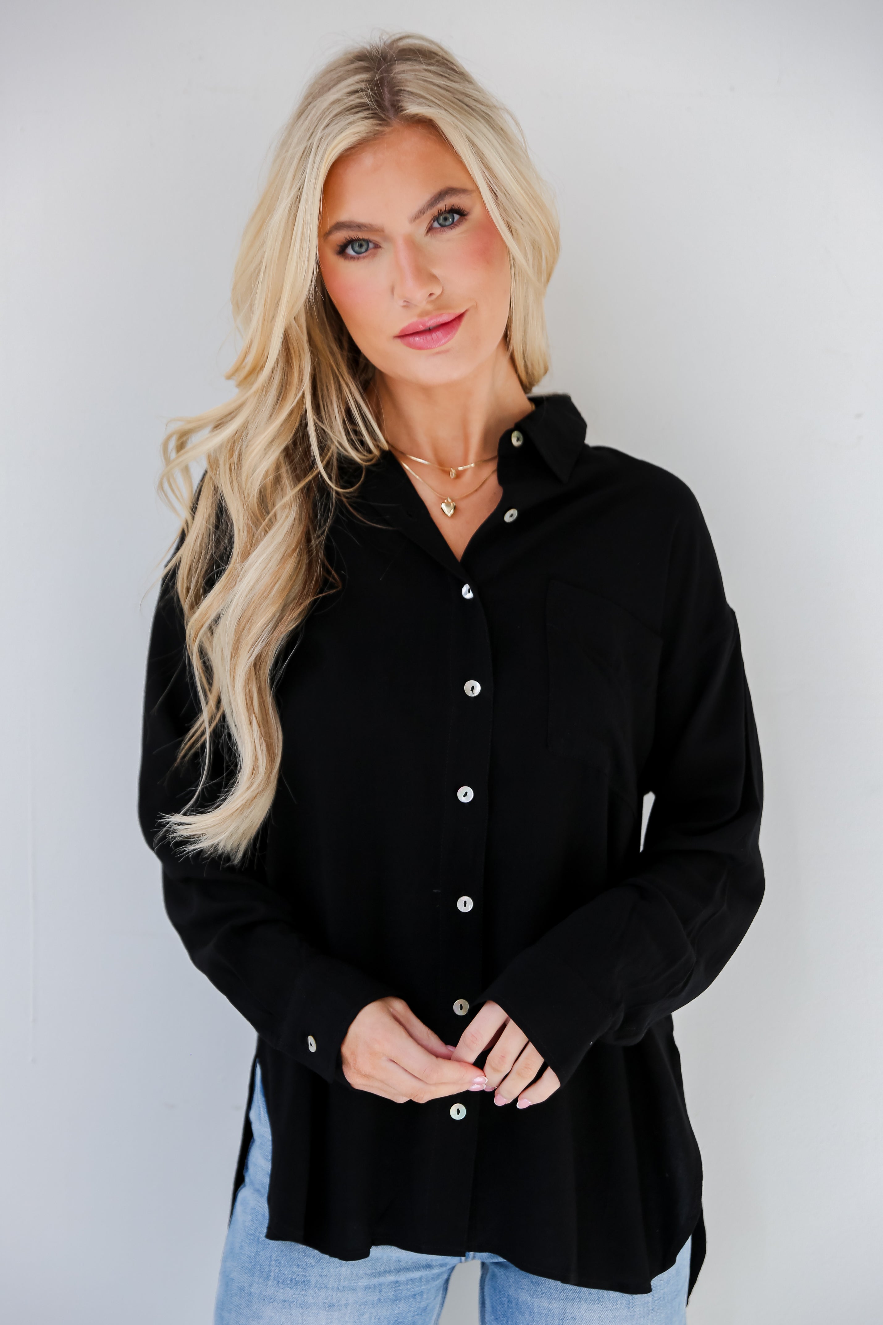 Emerson Linen Button Up Blouse for Women - Breathable Summer Shirt, Casual Office Wear & Vacation Outfit