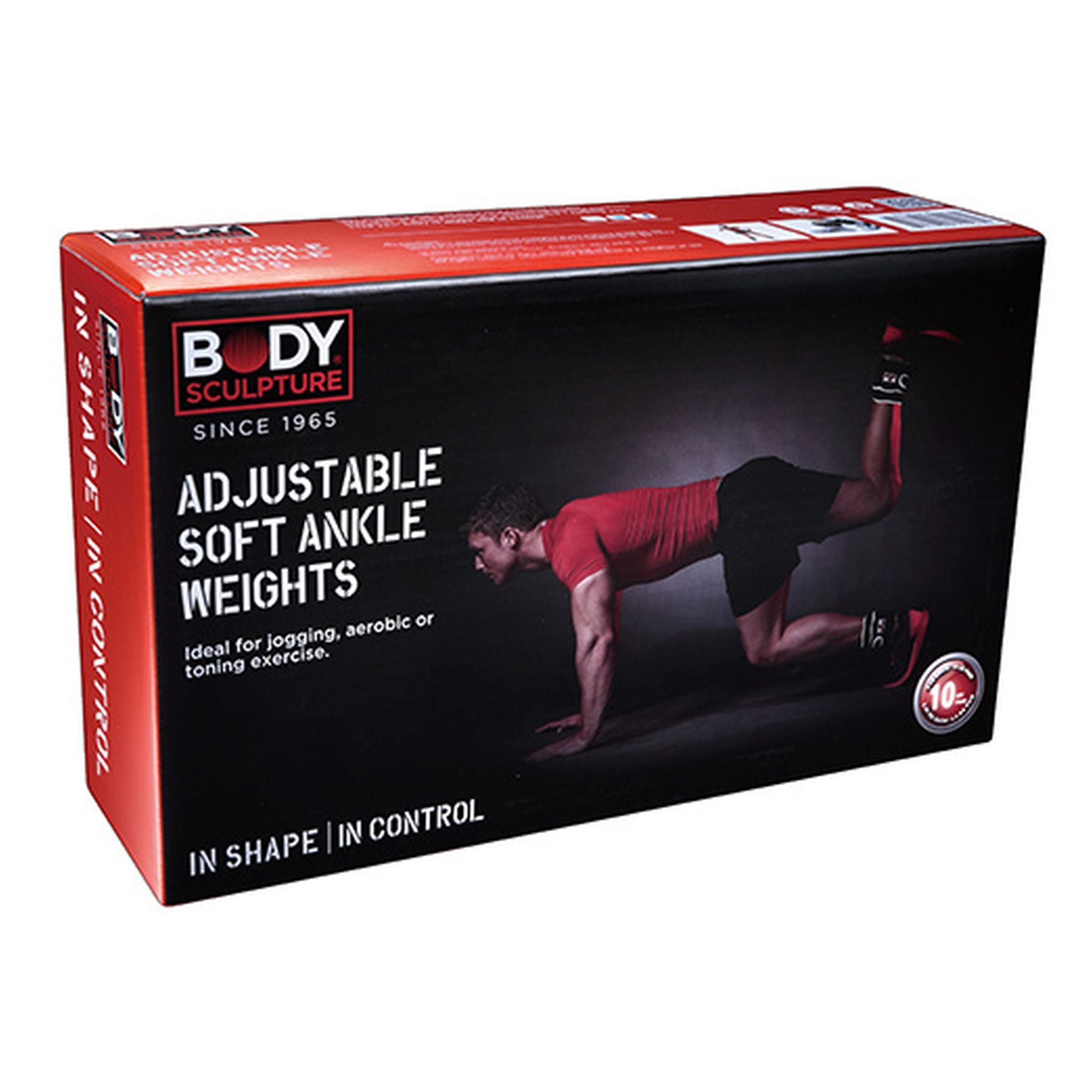 Body Sculpture Adjustable 10kg Ankle Weights for Women & Men - Fitness Training, Running, Walking & Home Workouts