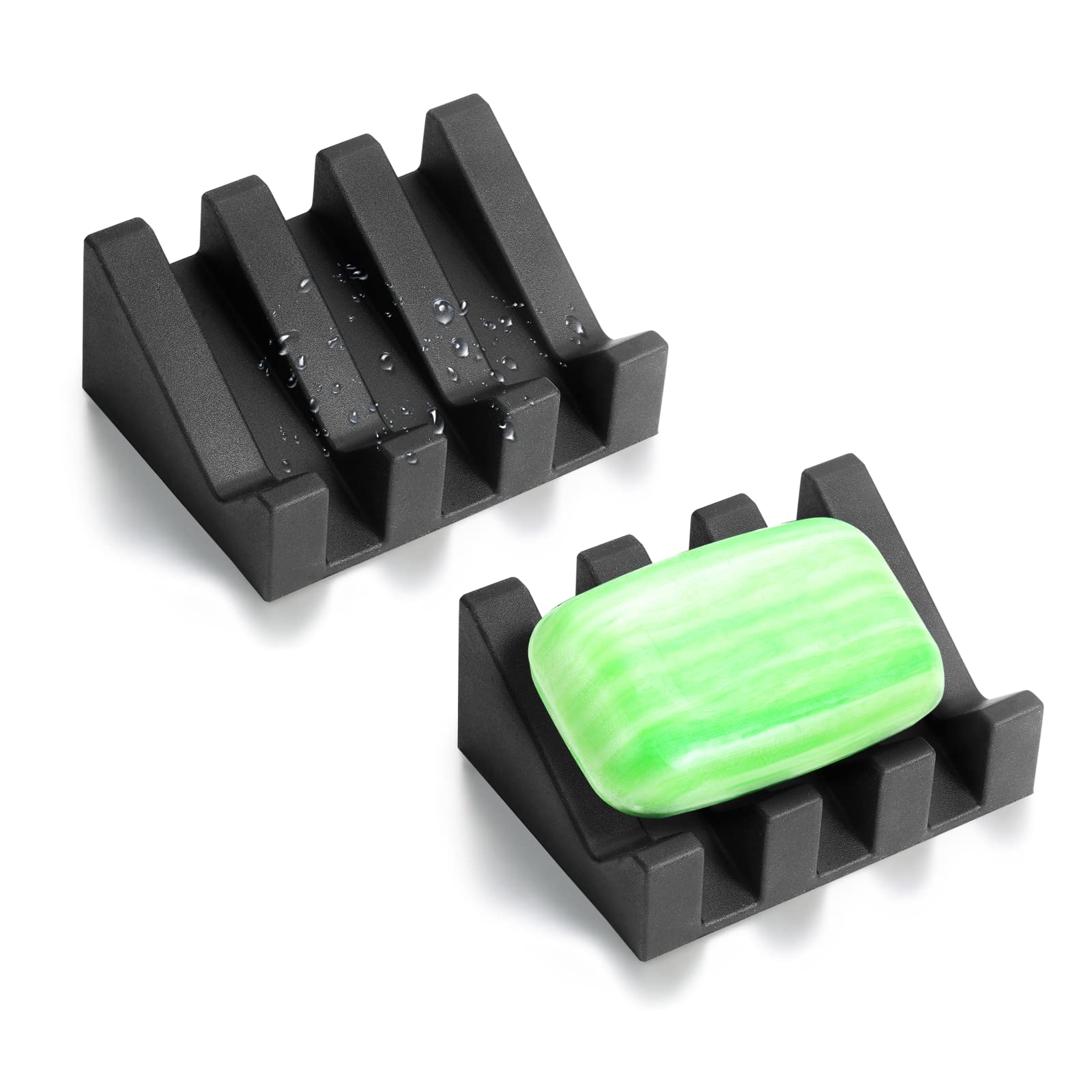Premium Soap Dish Holder for Shower & Bathroom - Durable Bar Soap Tray for Kitchen, Bathtub - Keeps Soap Dry & Extends Soap Life - Easy to Clean & Rustproof - Perfect for Home, Spa, Hotel Use