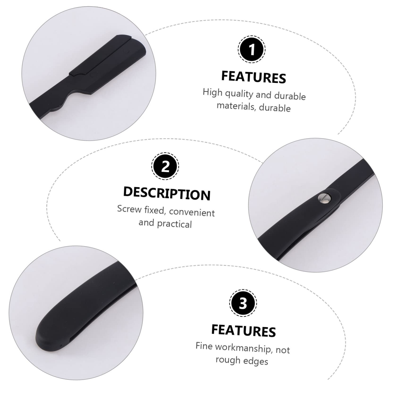 Didiseaon Engraved Razor Holder - ABS Manual Shaving Tool for Bathroom Organization & Grooming Essentials - Perfect for Home, Salon, and Travel Use