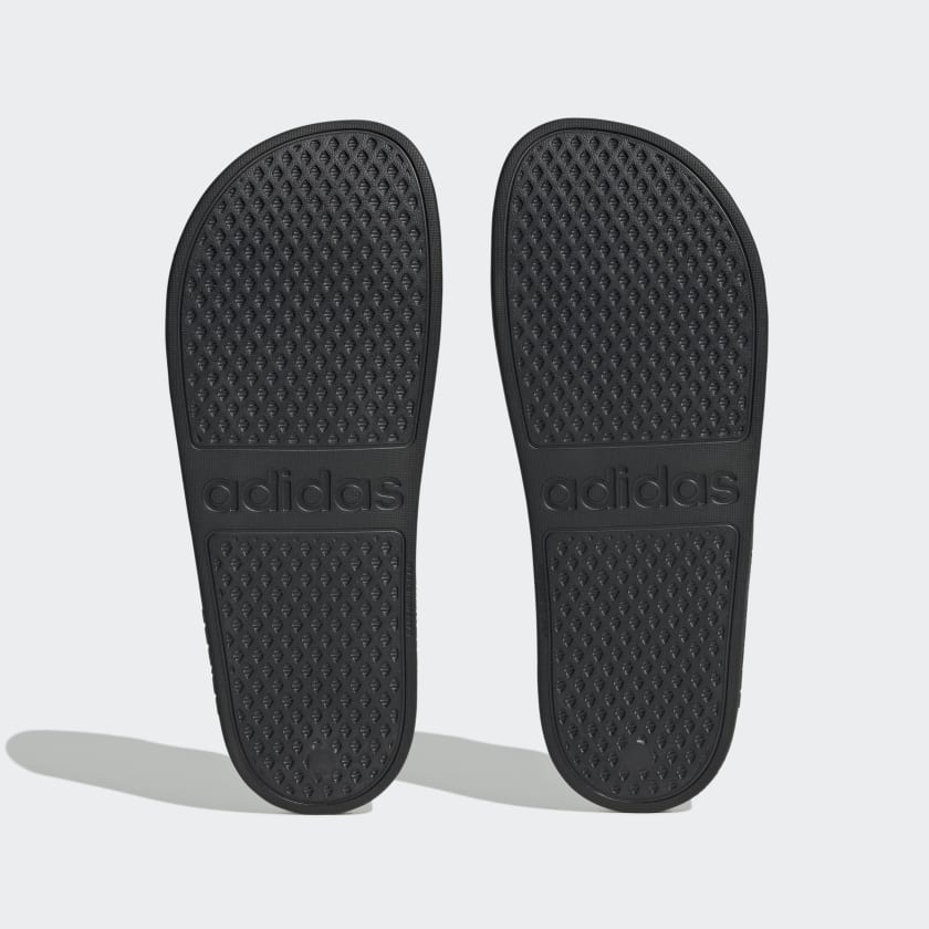 Adidas Men's Adilette Aqua Black Slides - Comfortable Pool & Beach Sandals for Summer, Casual Wear, Lounging at Home